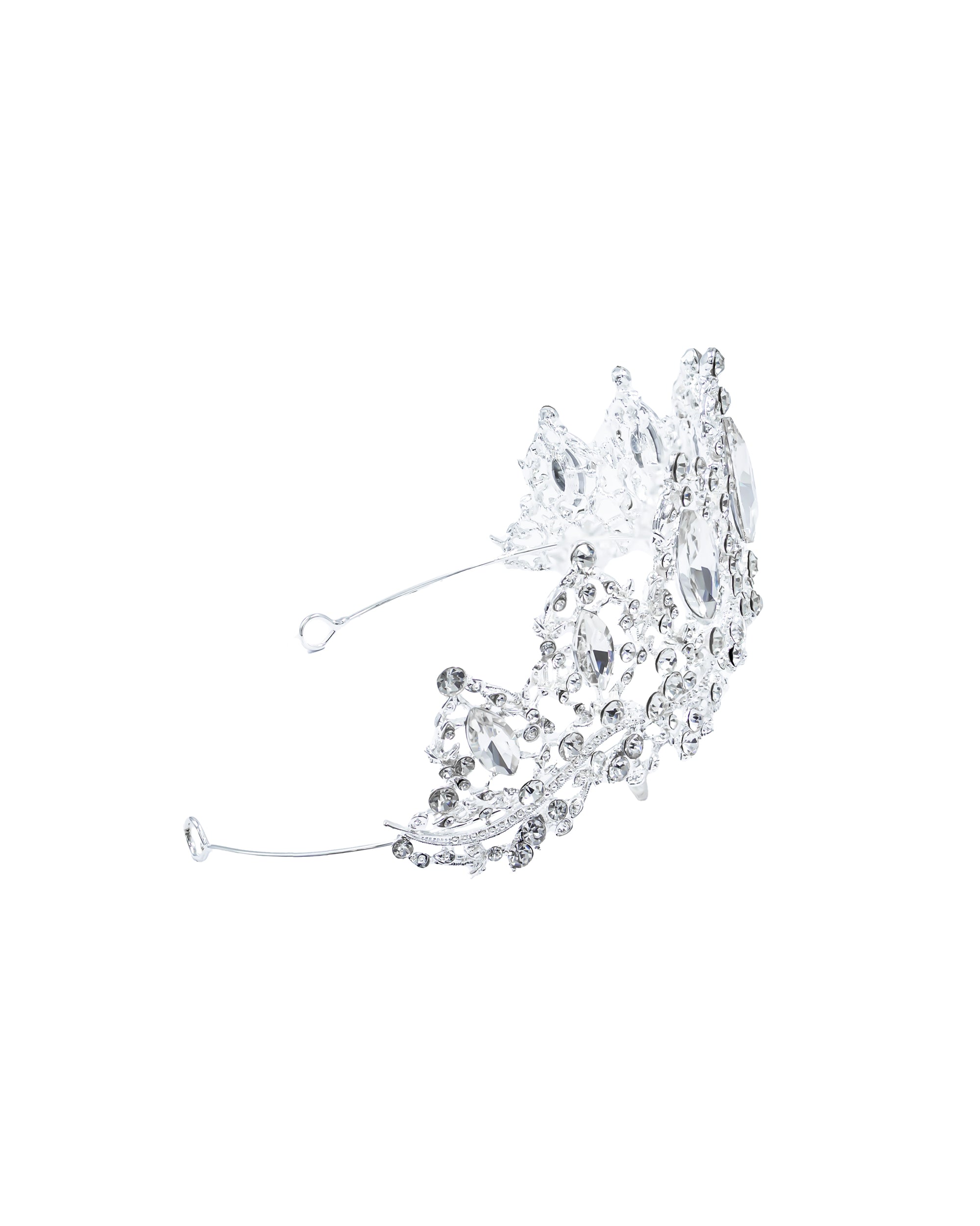 Corona Plateada de Diadema con piedras  - M10 Oro Laminado