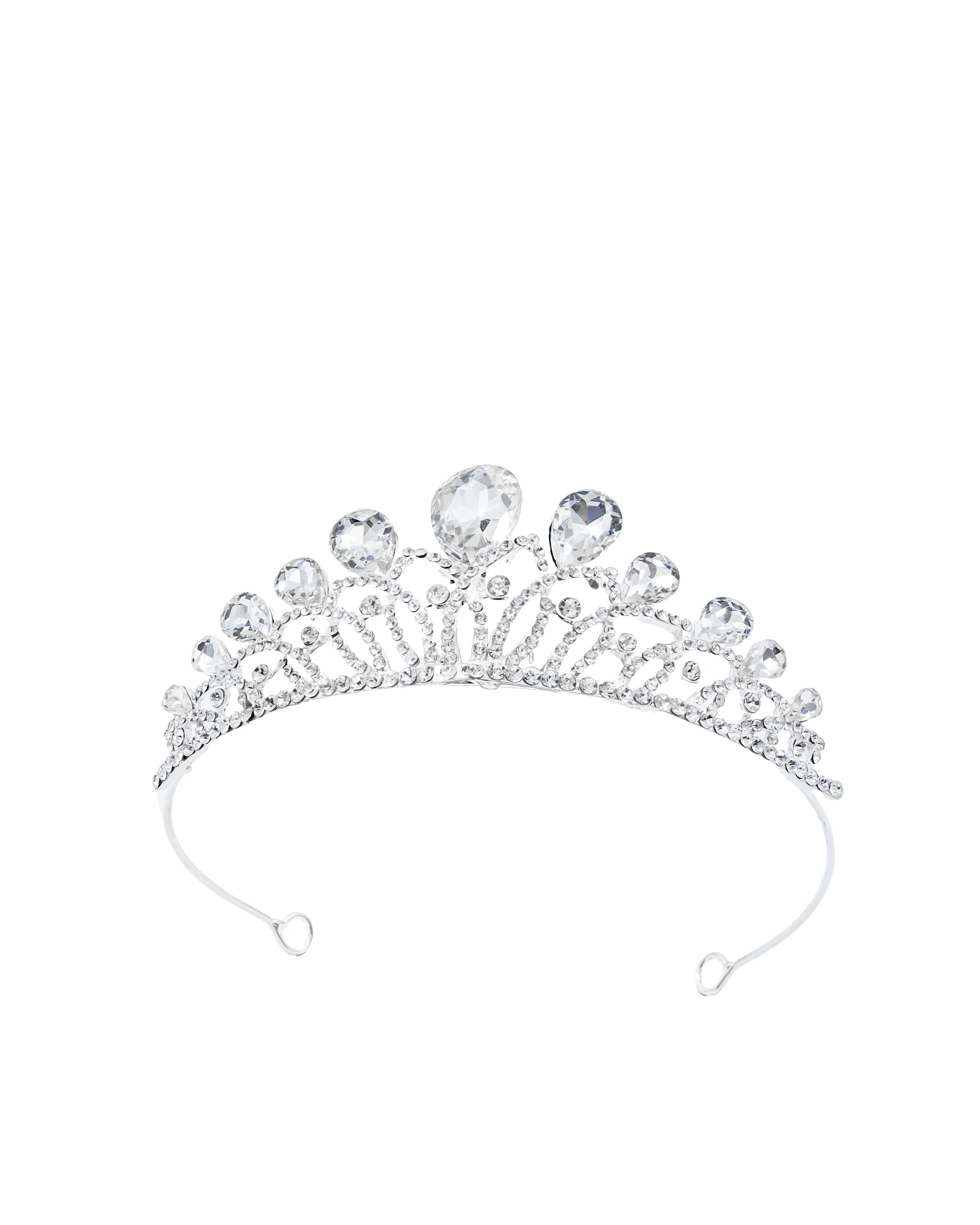 Corona Plateada de Diadema con piedras  - M13 Oro Laminado