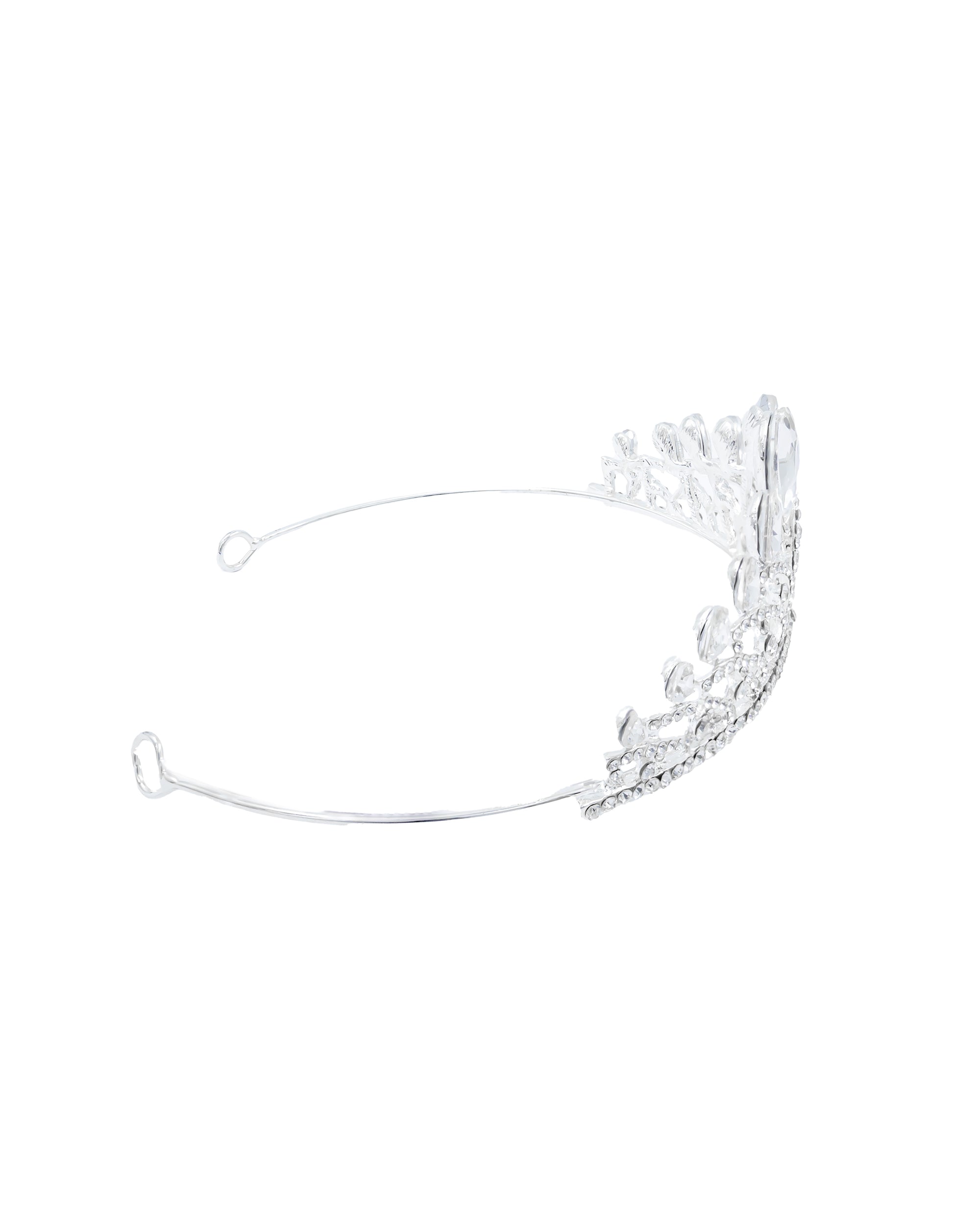 Corona Plateada de Diadema con piedras  - M13 Oro Laminado