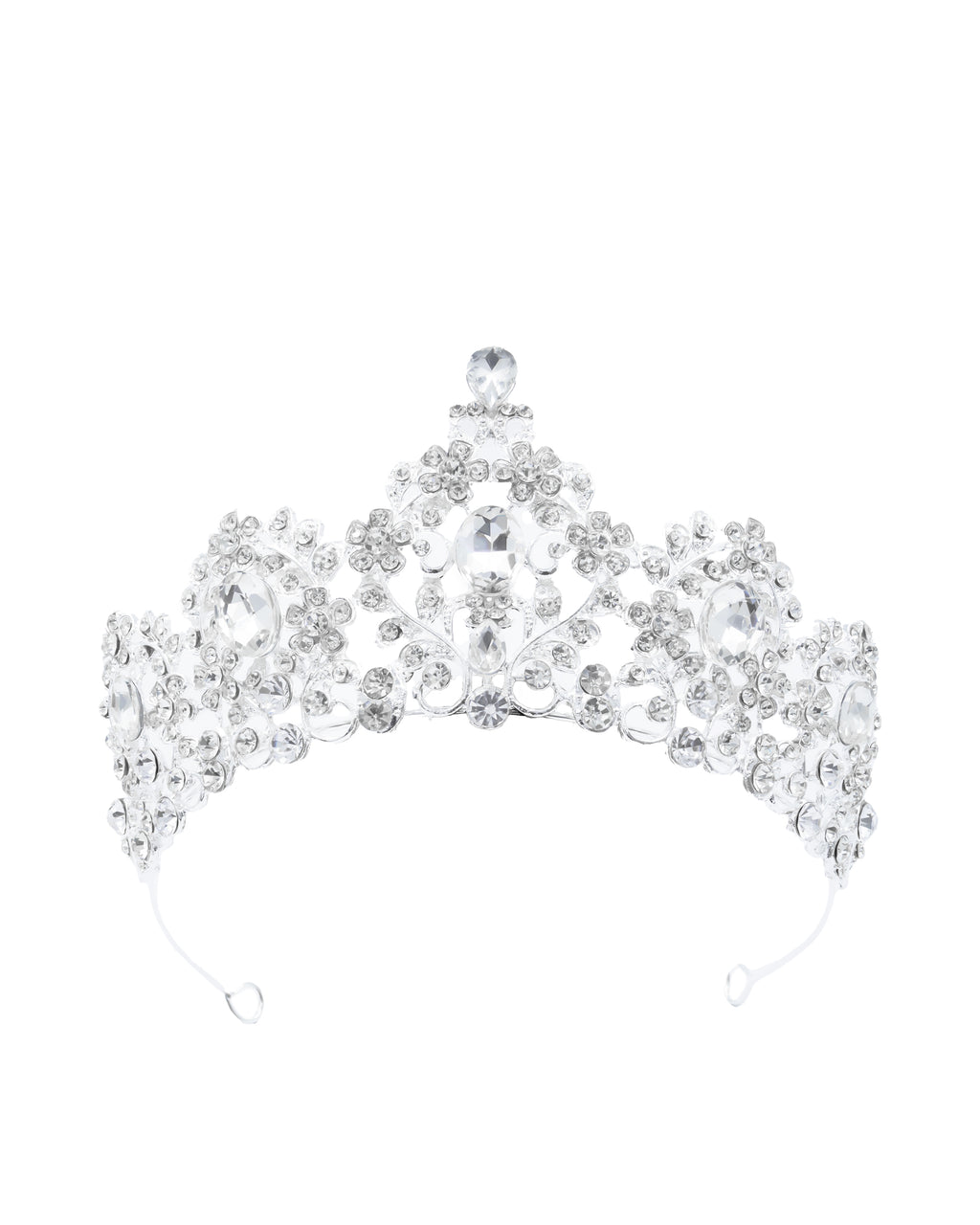 Corona Plateada de Diadema con piedras  - M14 Oro Laminado