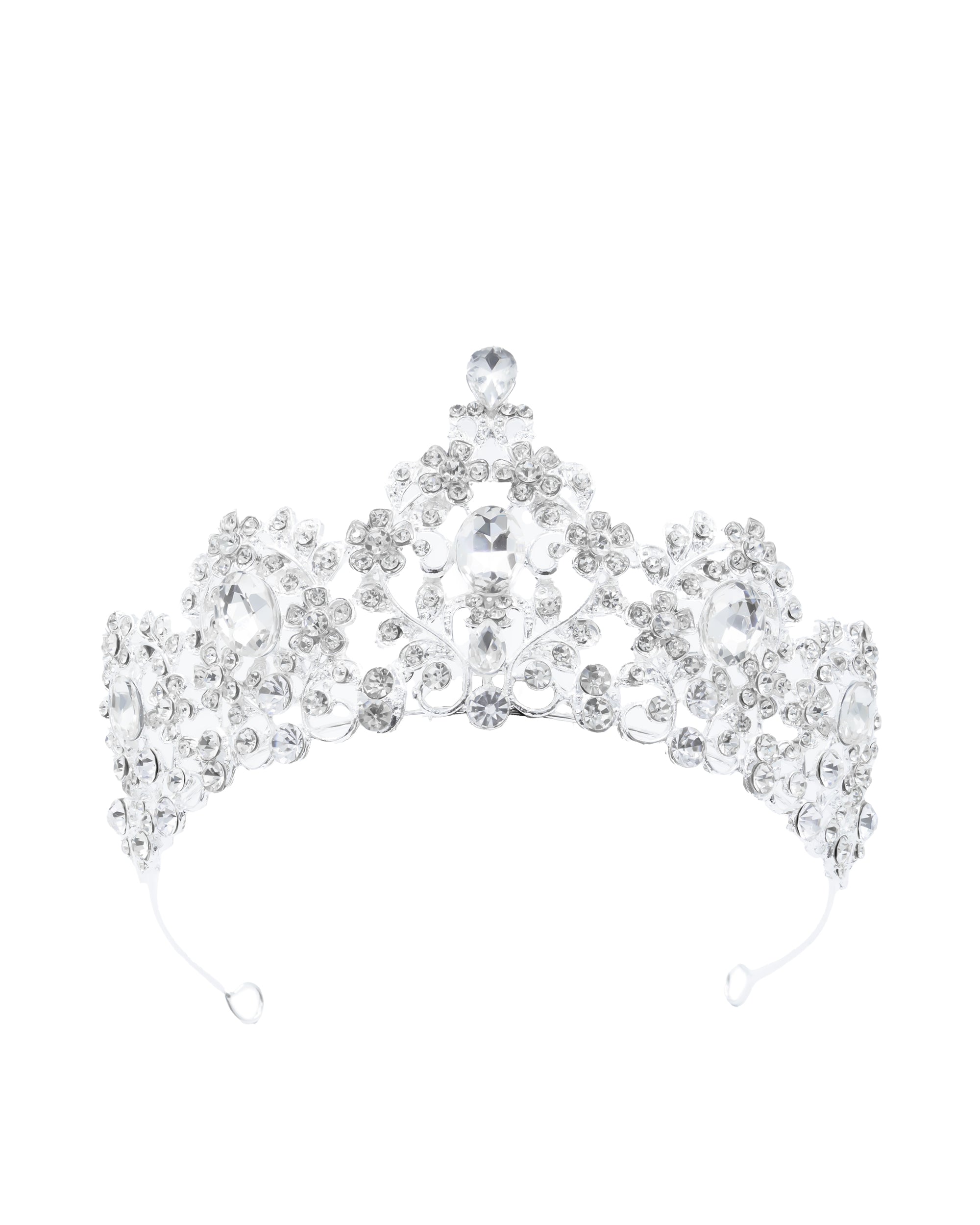 Corona Plateada de Diadema con piedras  - M14 Oro Laminado