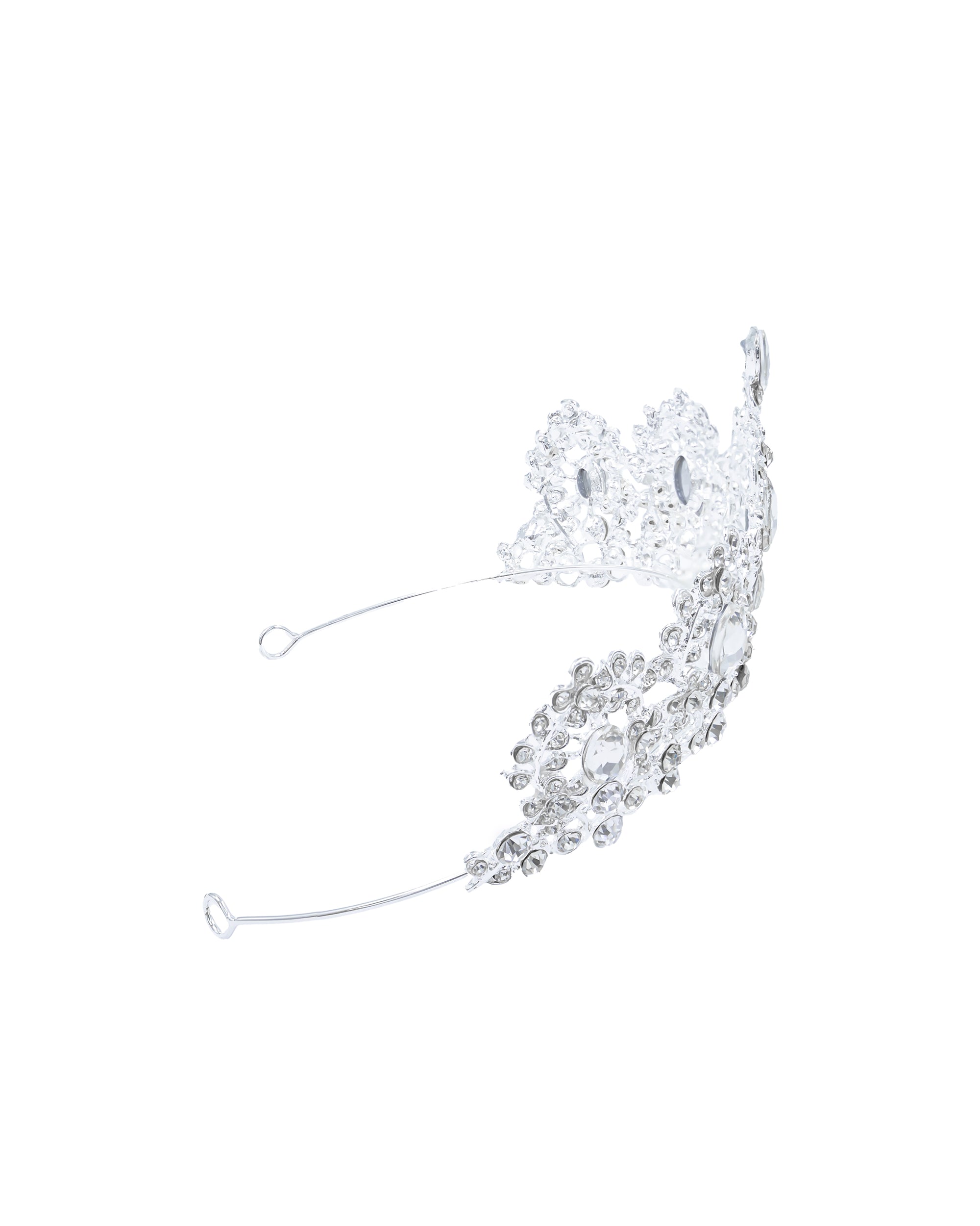Corona Plateada de Diadema con piedras  - M14 Oro Laminado
