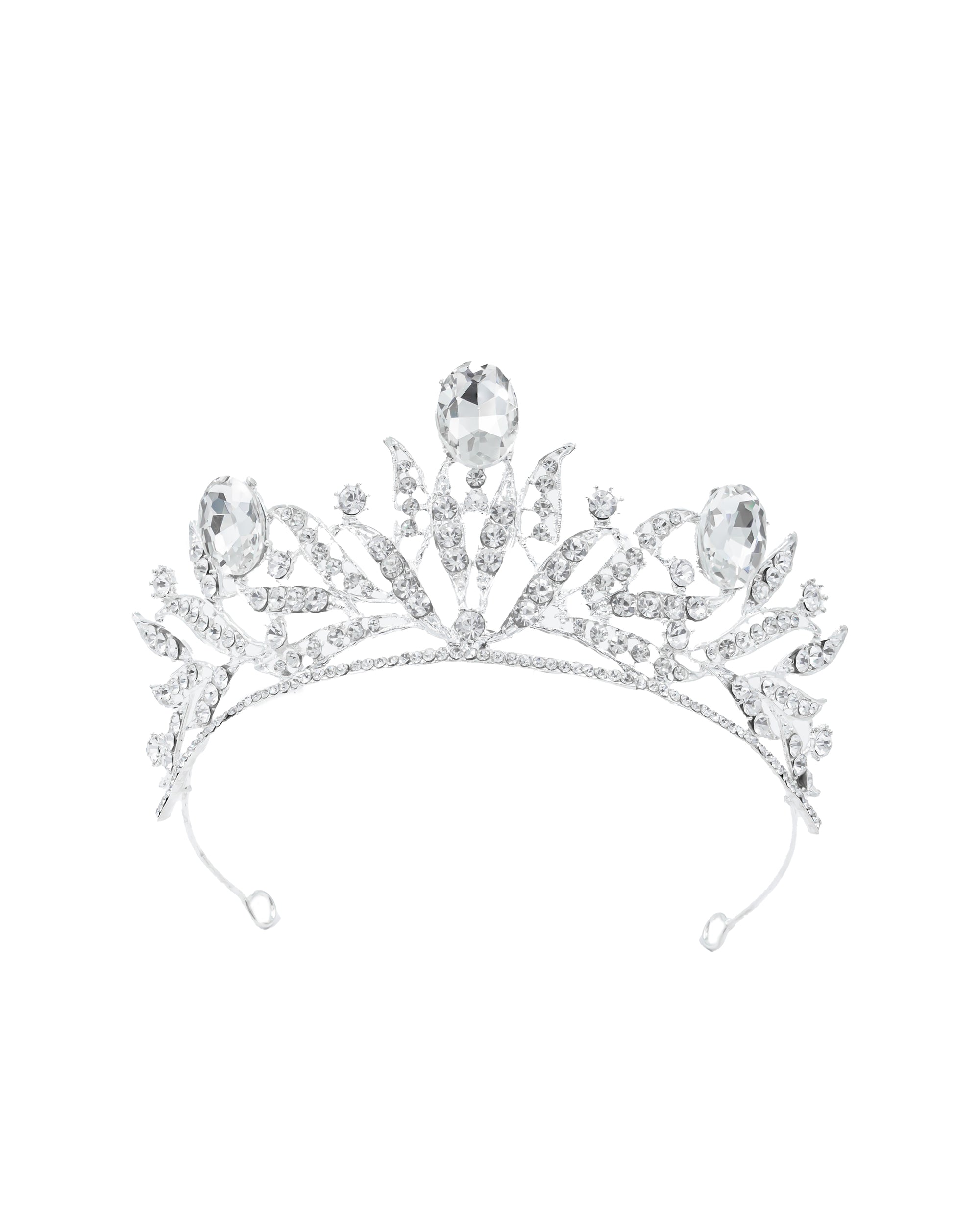 Corona Plateada de Diadema con piedras  - M16 Oro Laminado