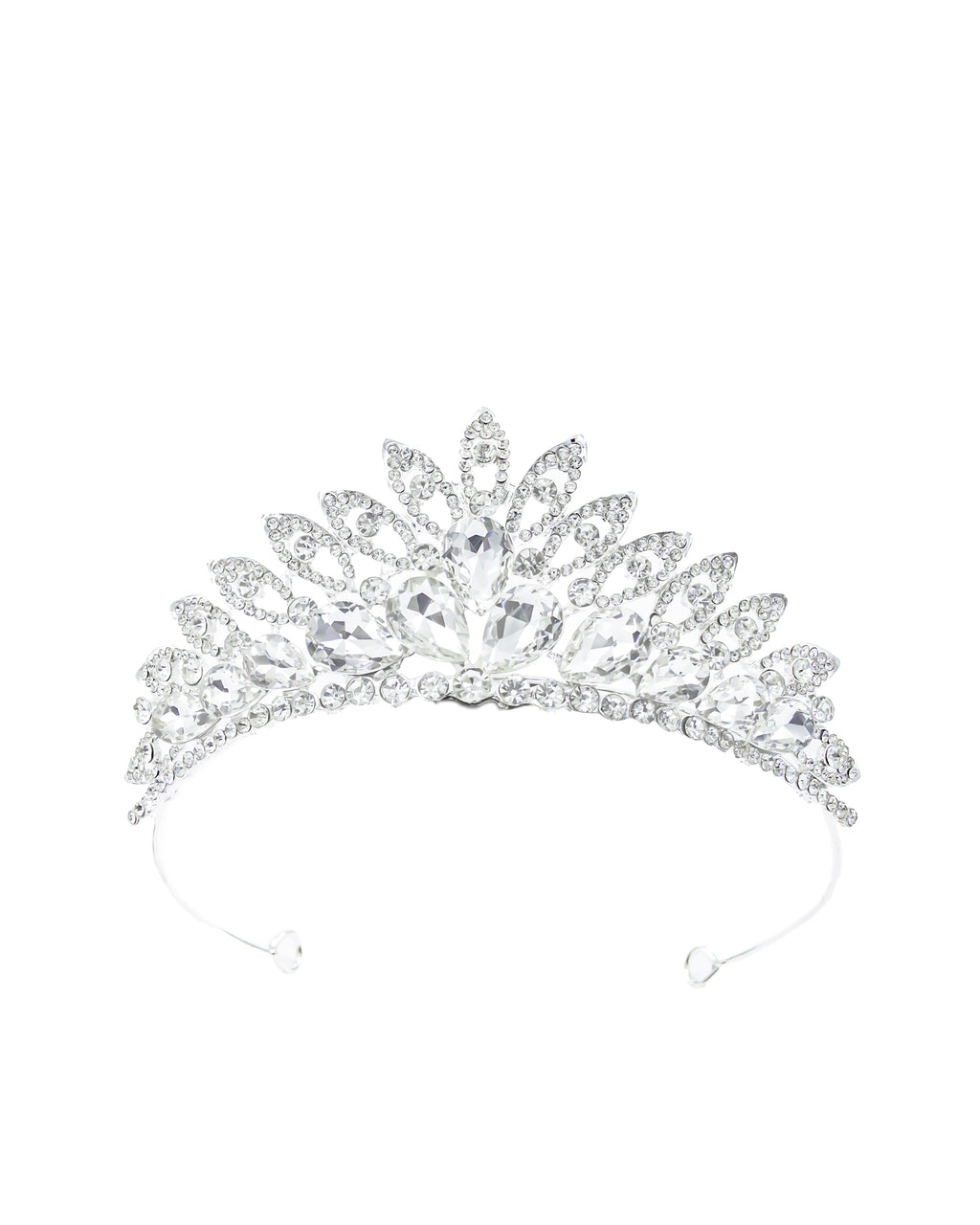 Corona Plateada de Diadema con piedras  - M15 Oro Laminado