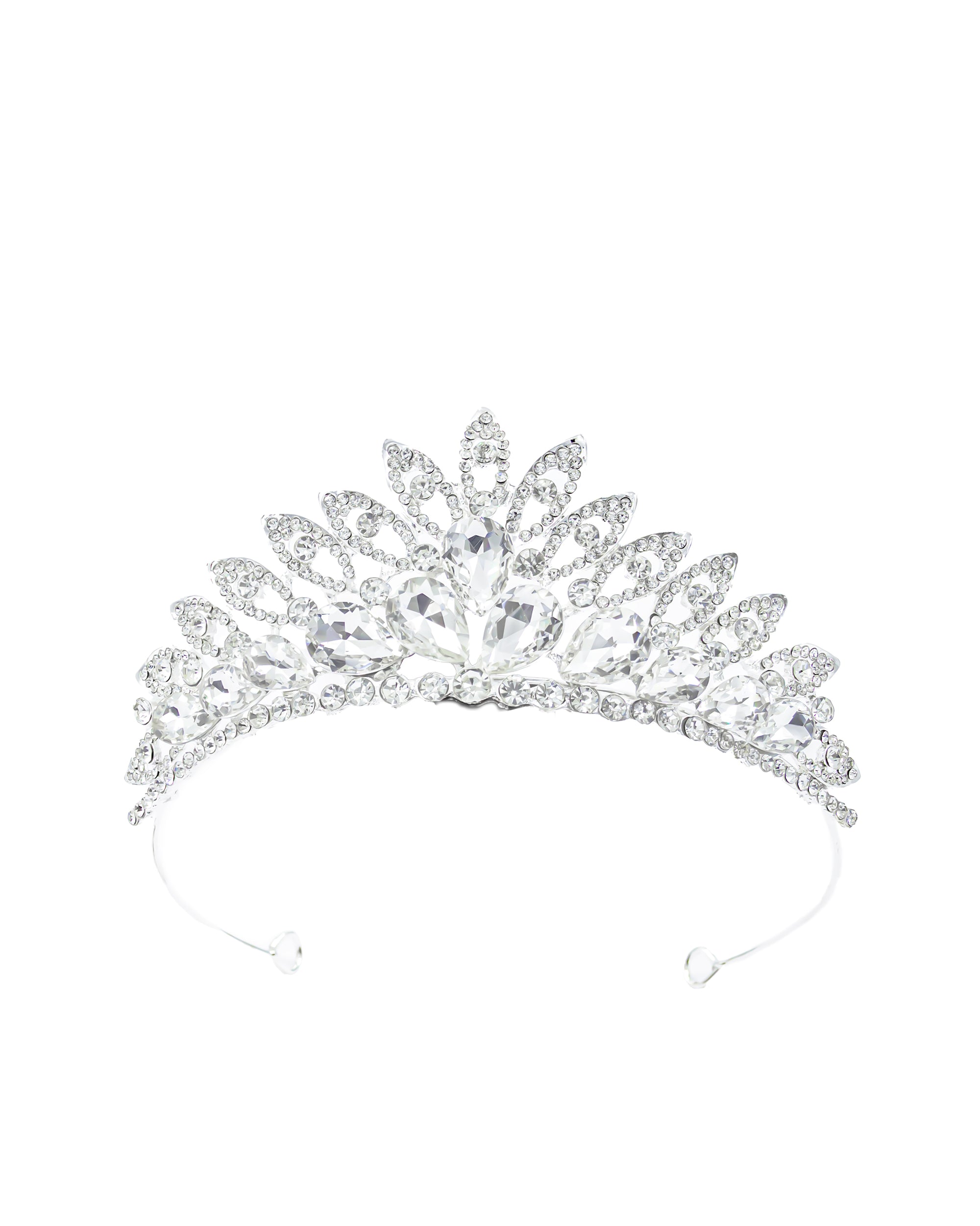 Corona Plateada de Diadema con piedras  - M15 Oro Laminado