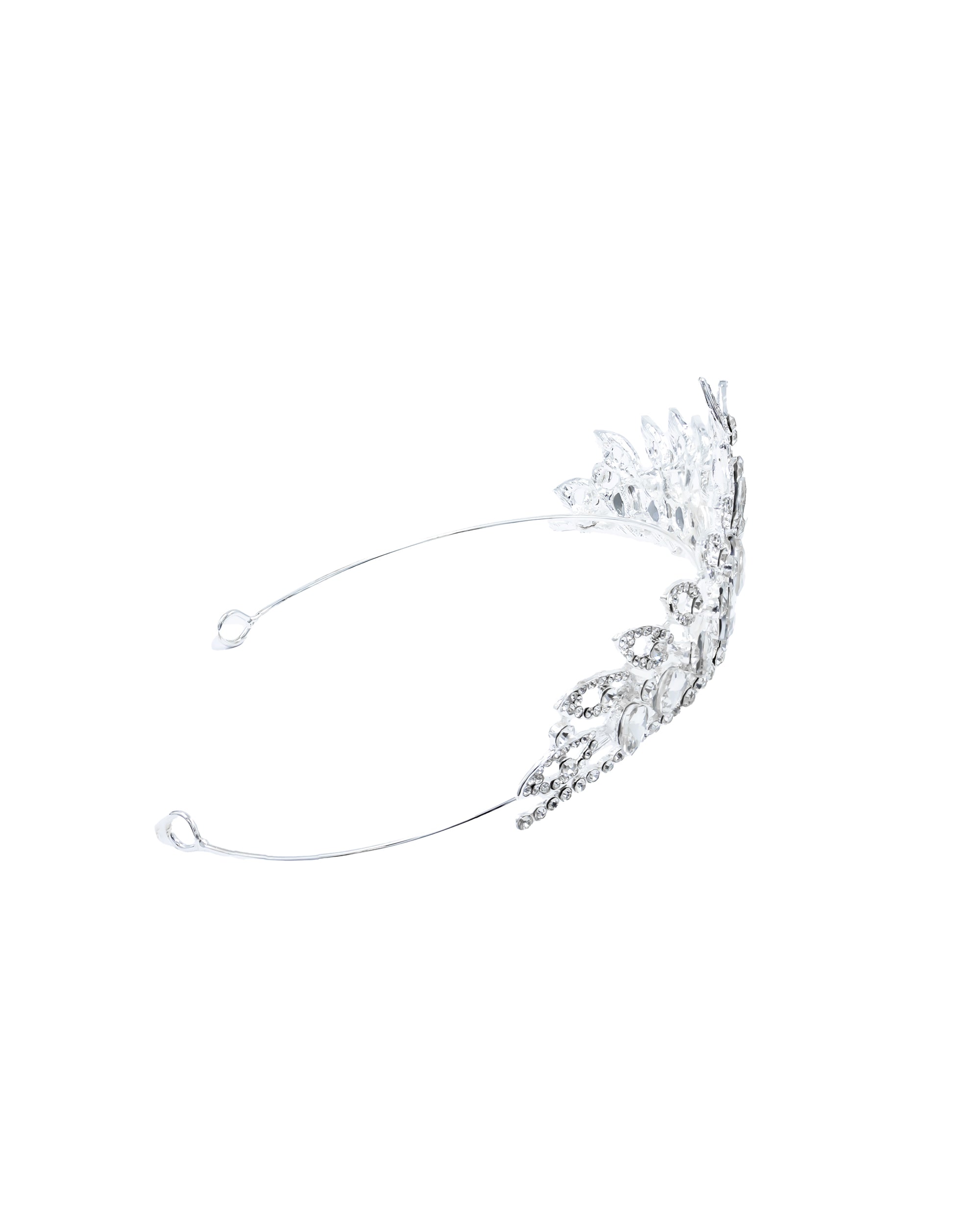 Corona Plateada de Diadema con piedras  - M15 Oro Laminado
