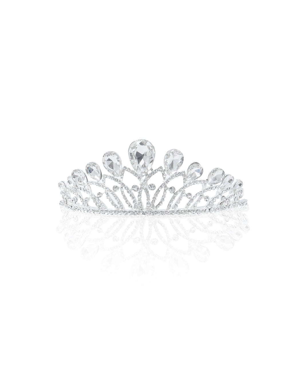 Corona Plateada de Diadema con piedras  - M17 Oro Laminado