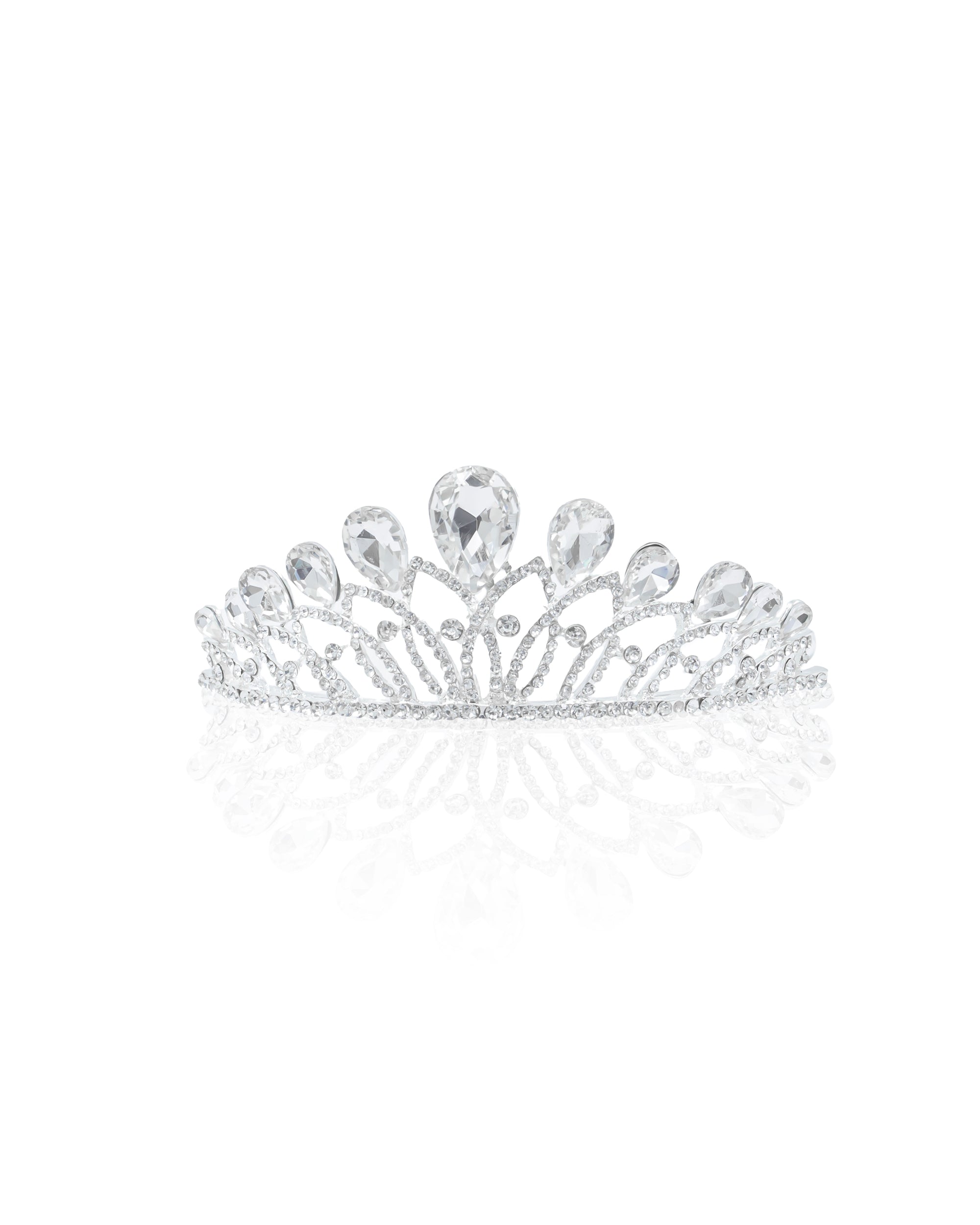 Corona Plateada de Diadema con piedras  - M17 Oro Laminado