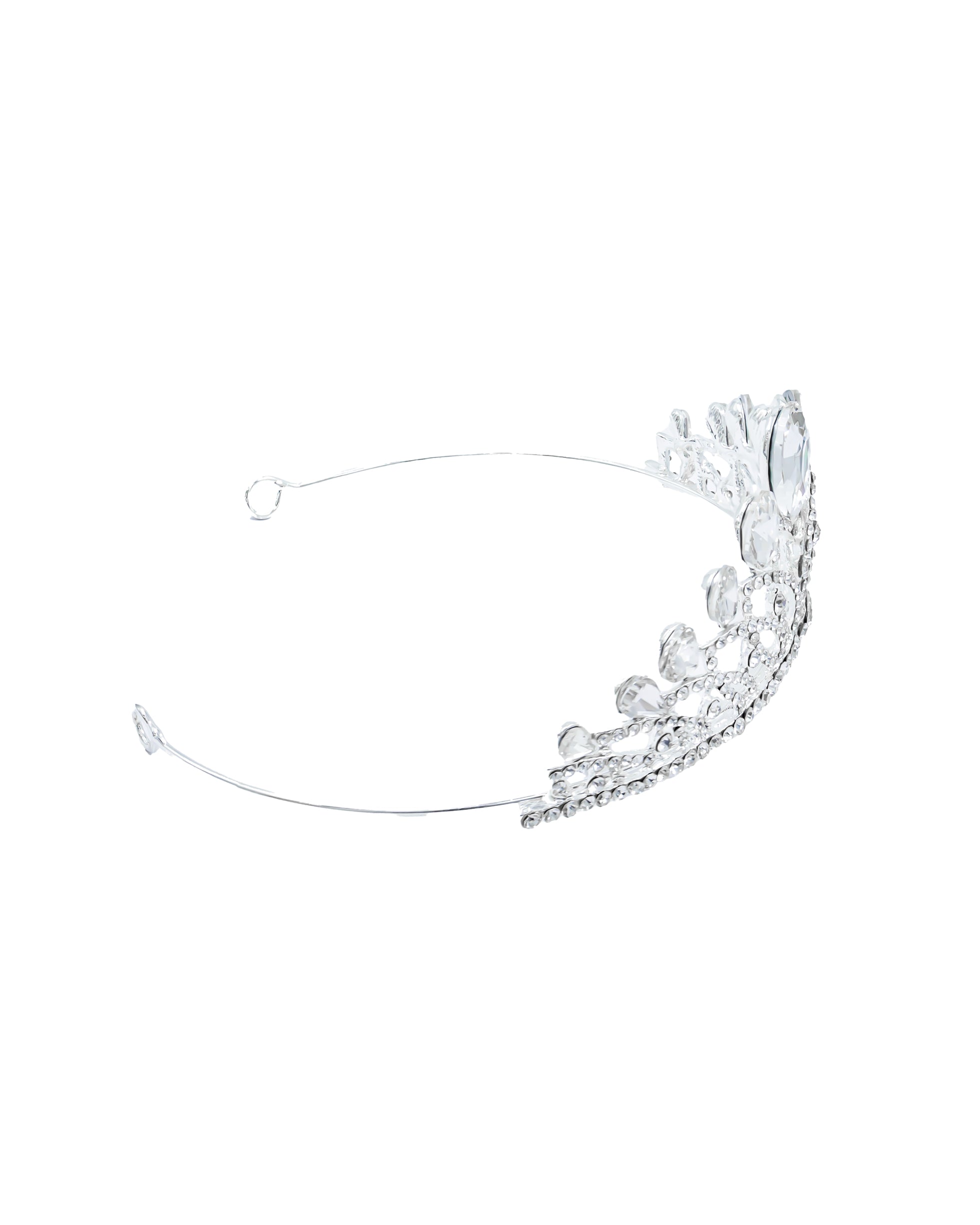 Corona Plateada de Diadema con piedras  - M17 Oro Laminado