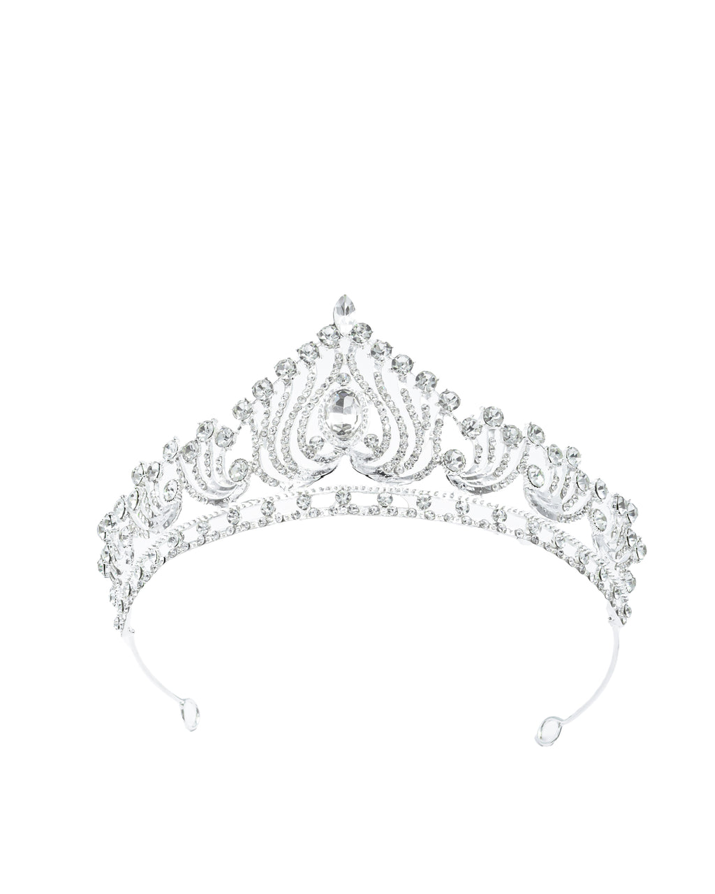 Corona Plateada de Diadema con piedras  - M18 Oro Laminado