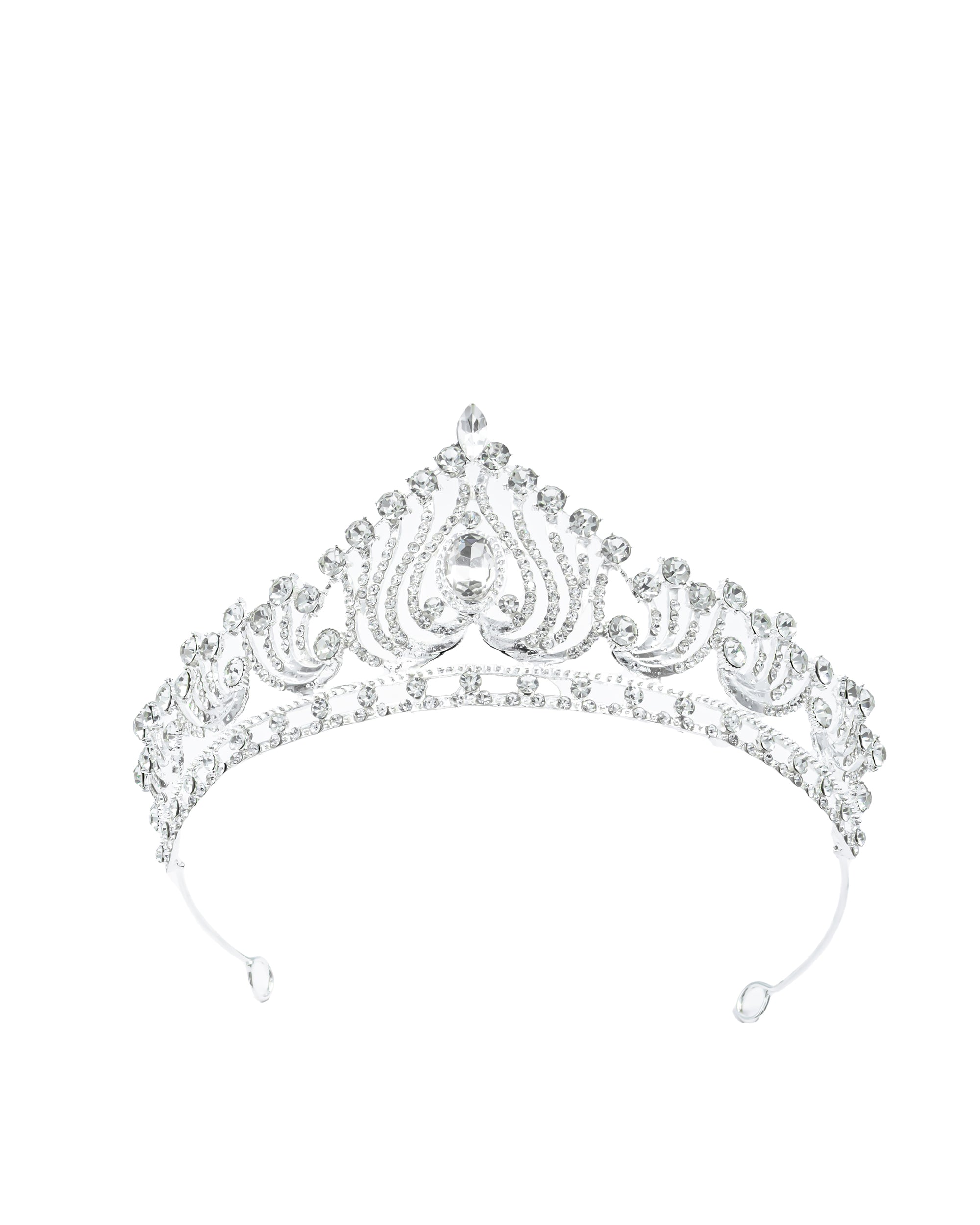 Corona Plateada de Diadema con piedras  - M18 Oro Laminado