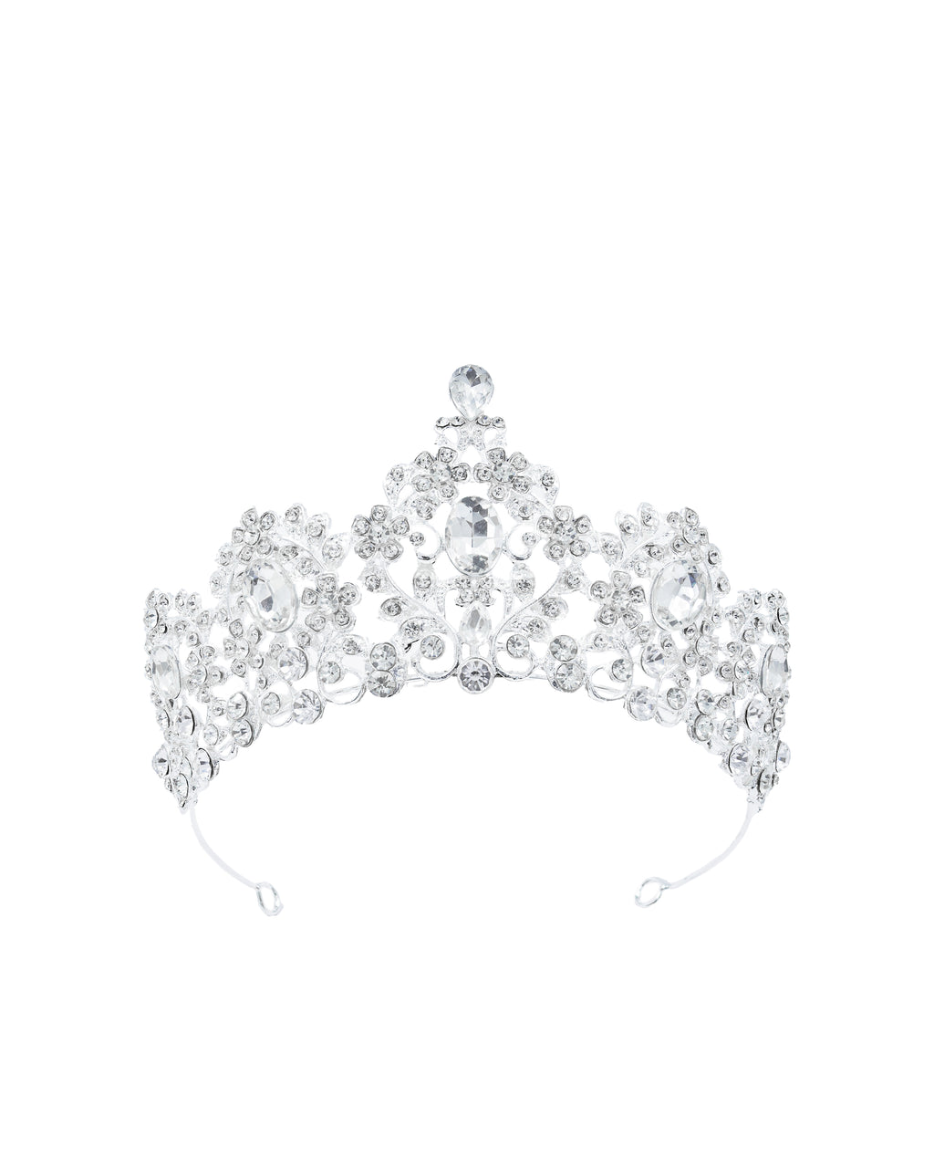 Corona Plateada de Diadema con piedras  - M19 Oro Laminado