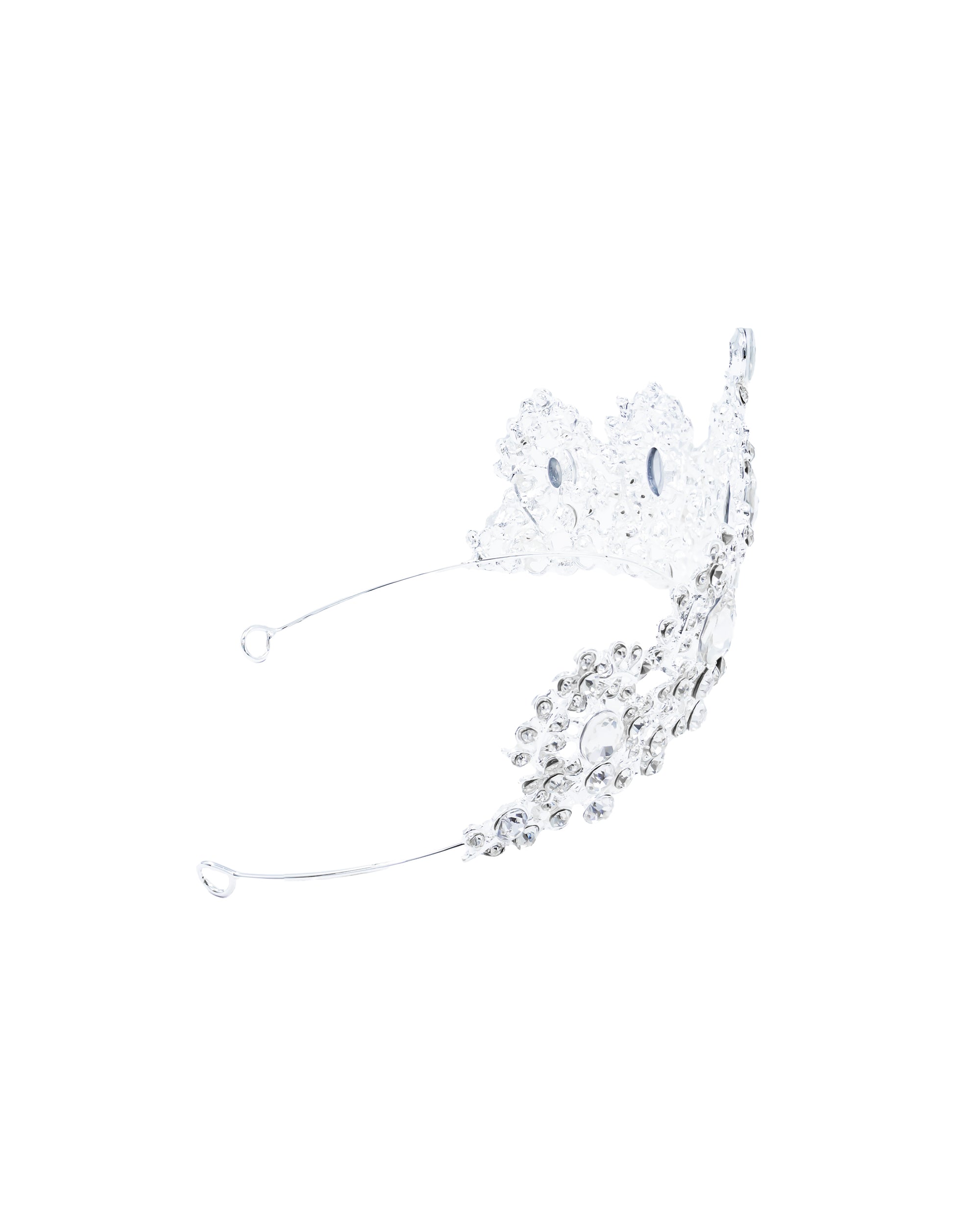 Corona Plateada de Diadema con piedras  - M19 Oro Laminado
