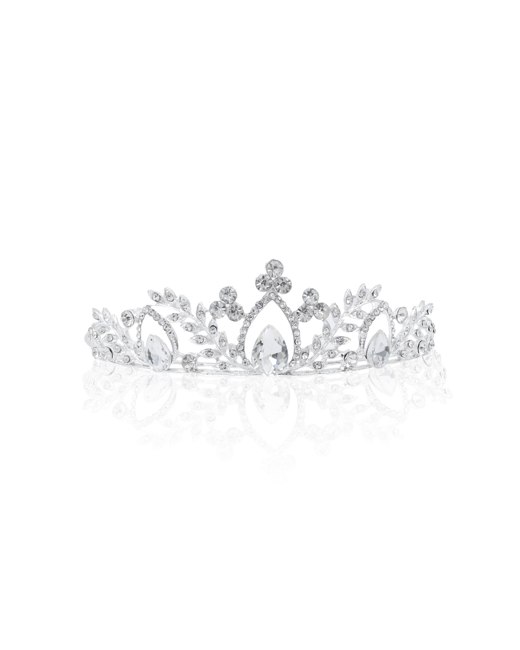 Corona Plateada de Diadema con piedras  - M20 Oro Laminado