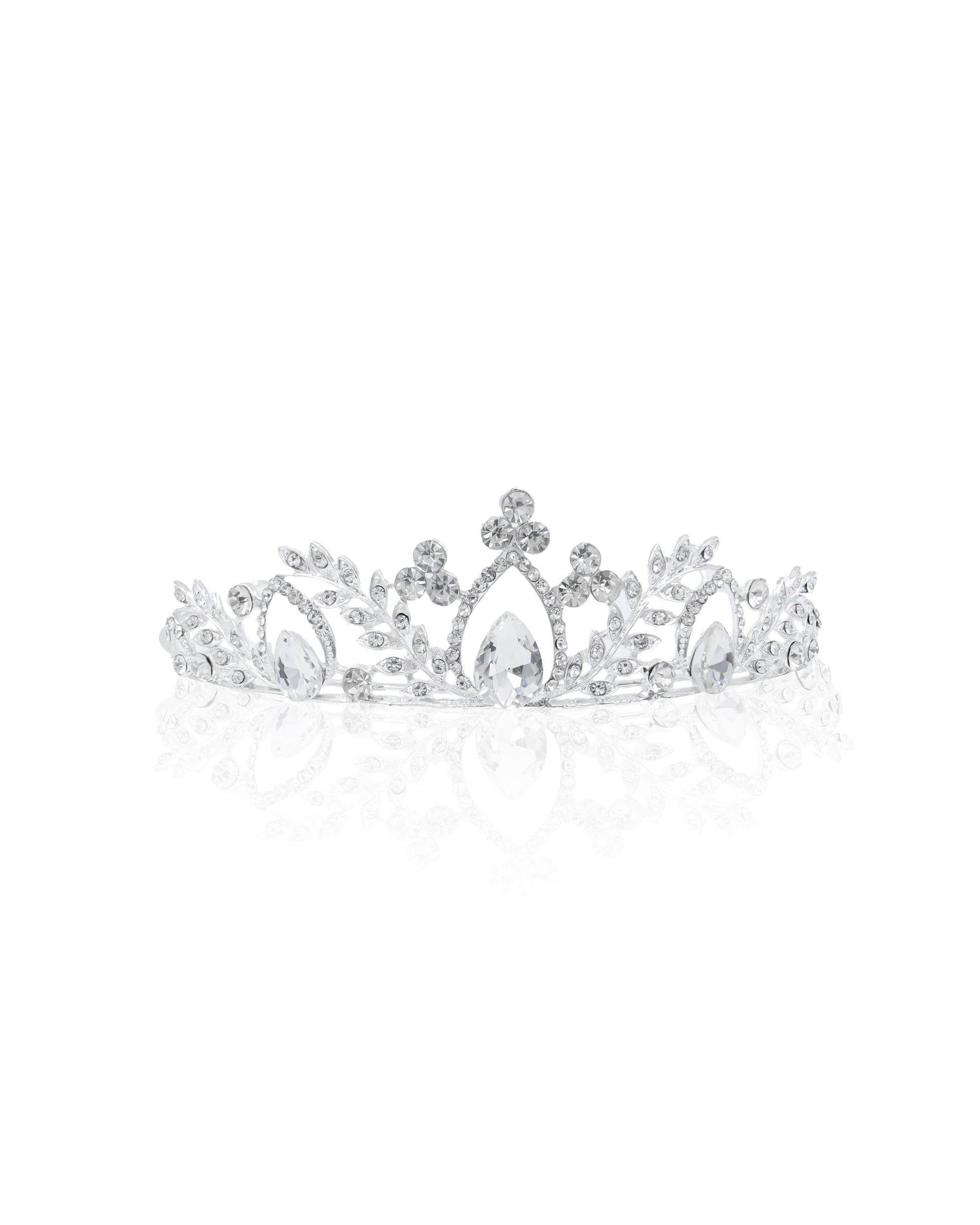 Corona Plateada de Diadema con piedras  - M20 Oro Laminado