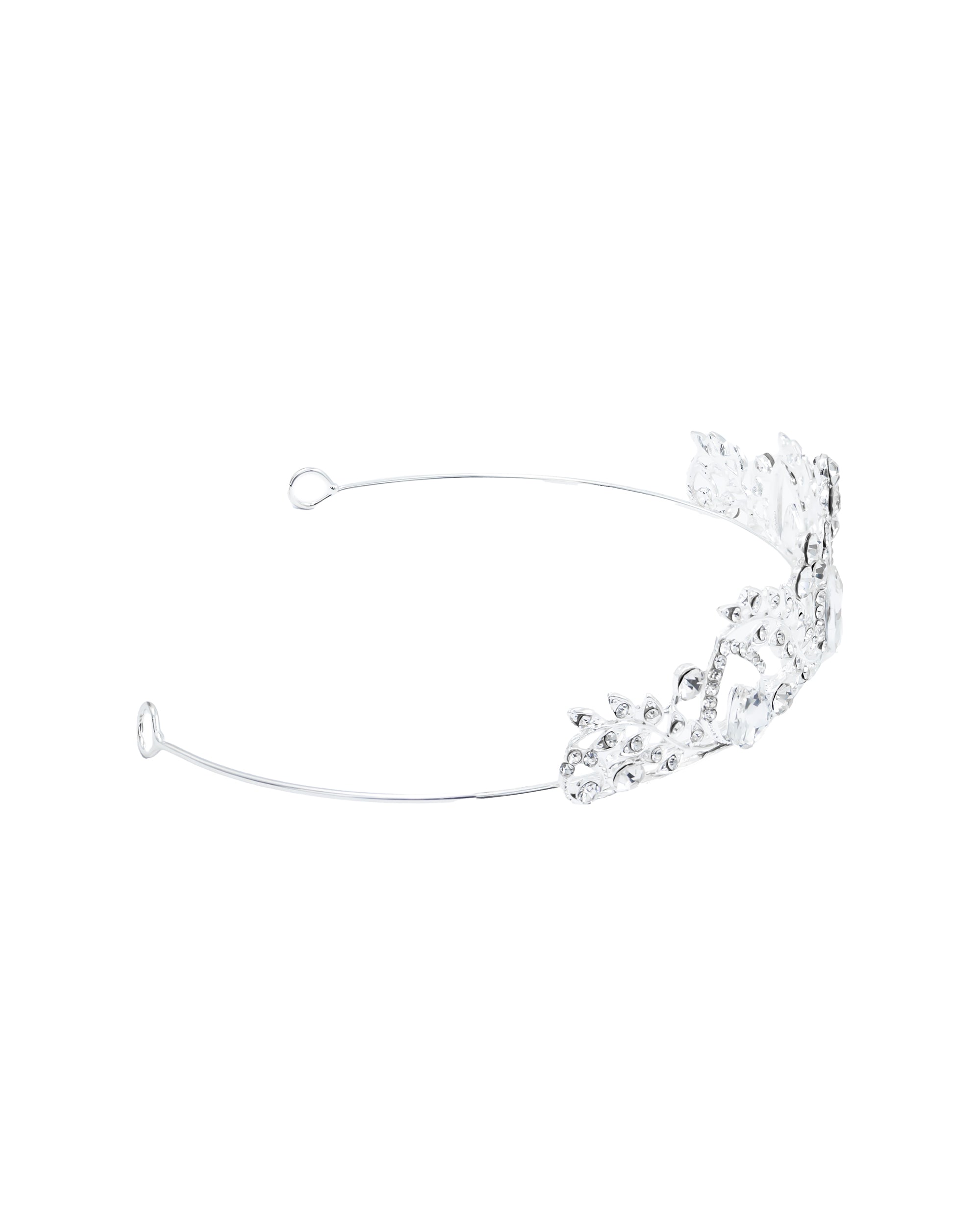 Corona Plateada de Diadema con piedras  - M20 Oro Laminado