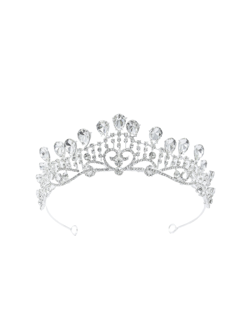 Corona Plateada de Diadema con piedras  - M21 Oro Laminado