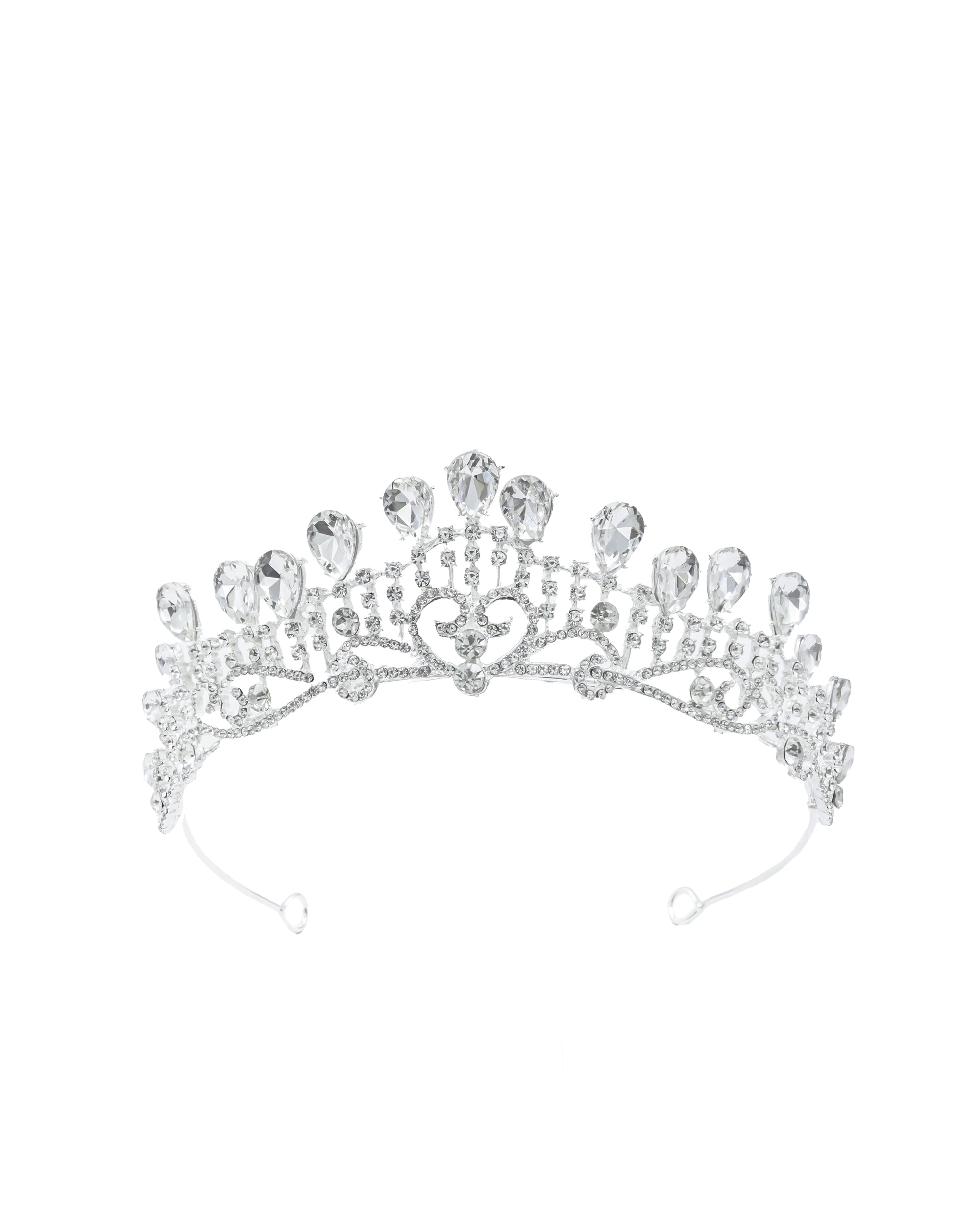 Corona Plateada de Diadema con piedras  - M21 Oro Laminado