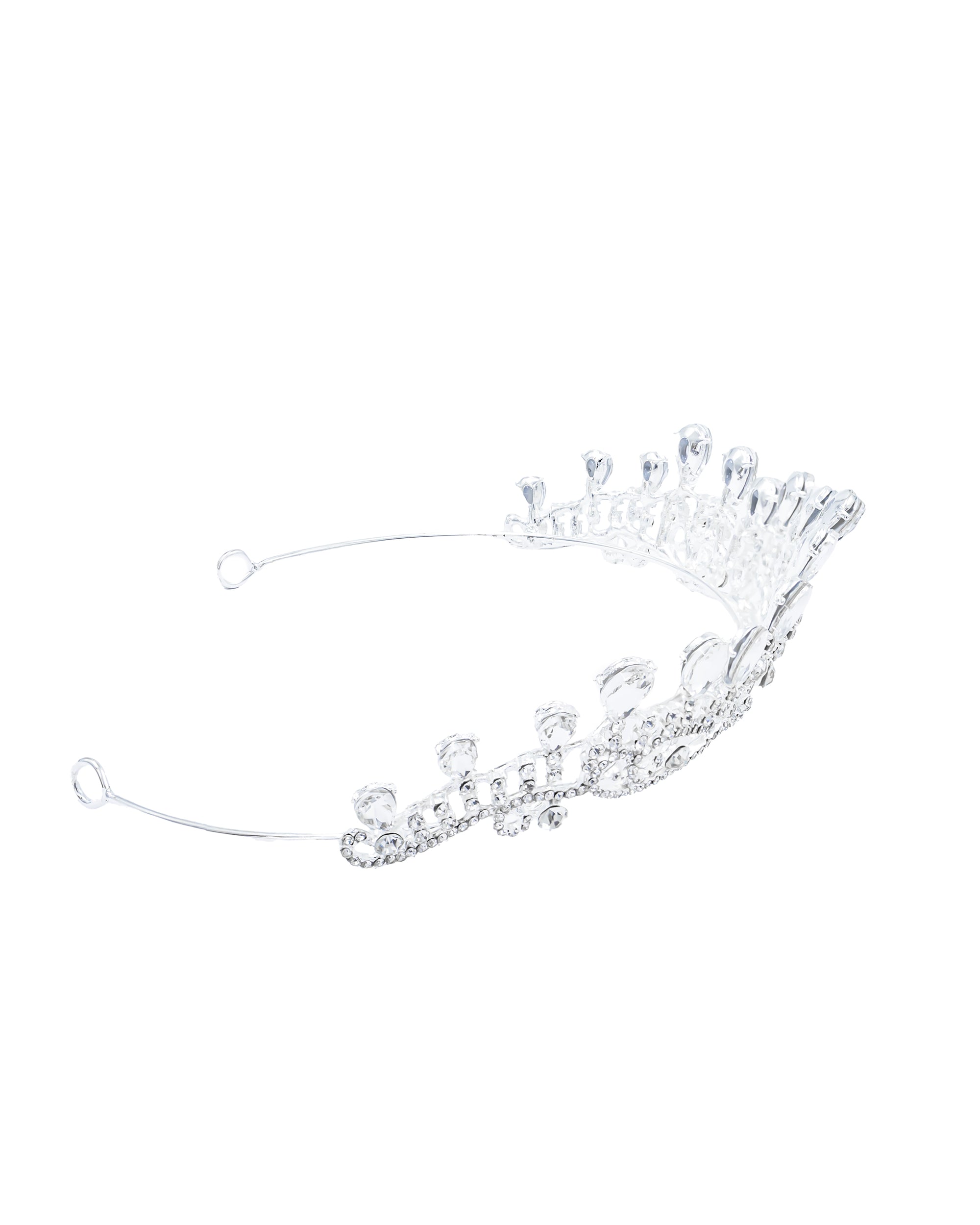 Corona Plateada de Diadema con piedras  - M21 Oro Laminado