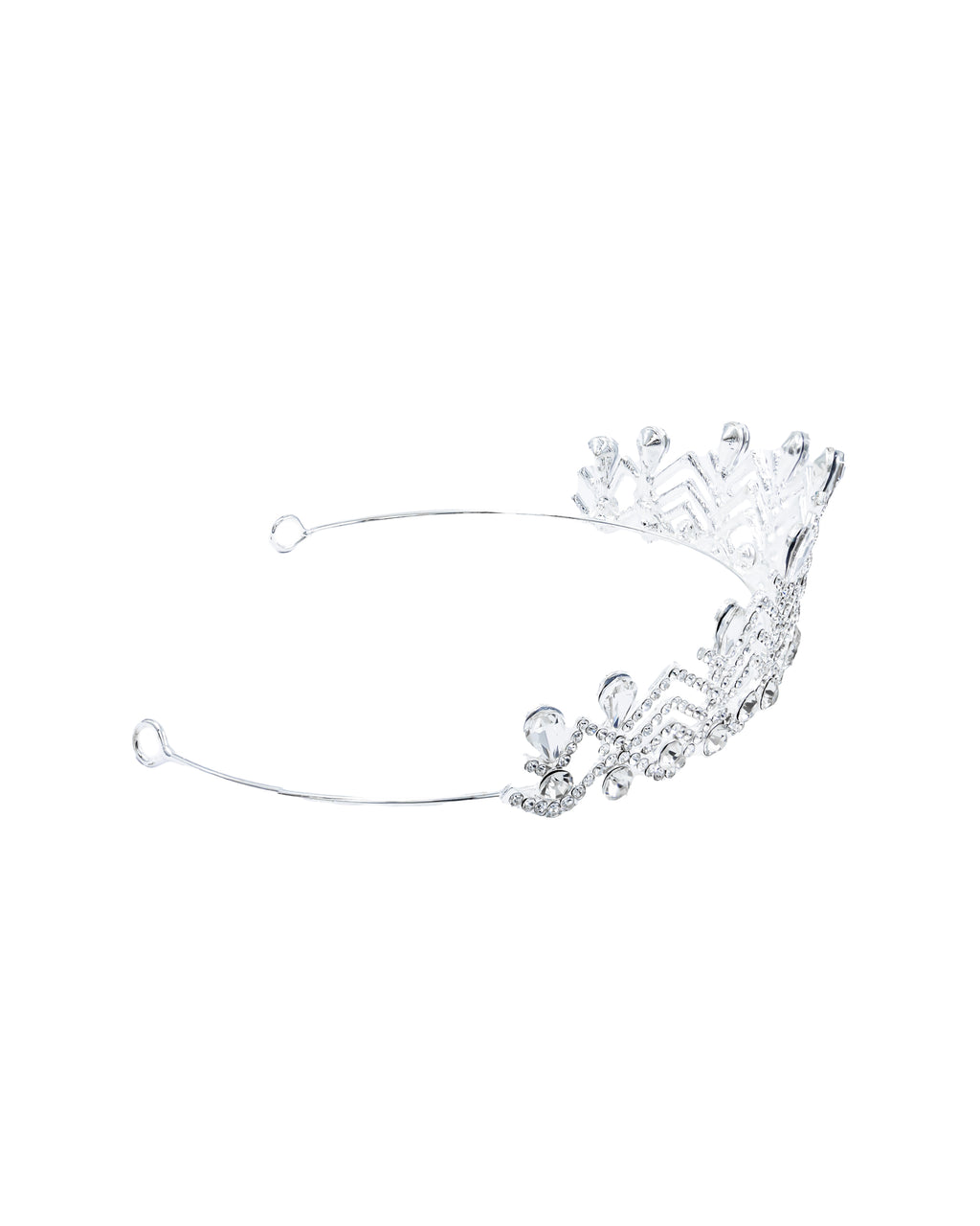 Corona Plateada de Diadema con piedras  - M22 Oro Laminado