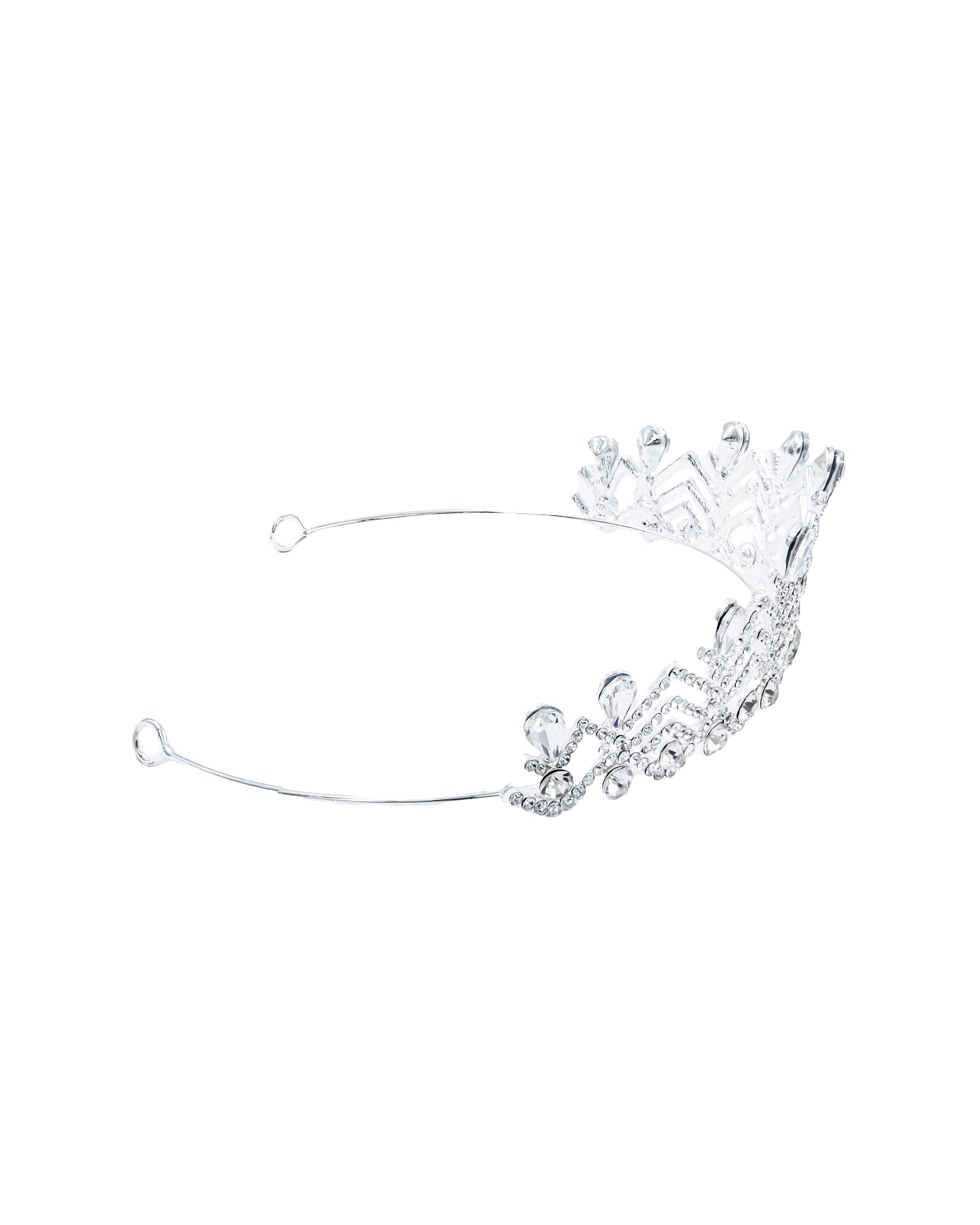 Corona Plateada de Diadema con piedras  - M22 Oro Laminado