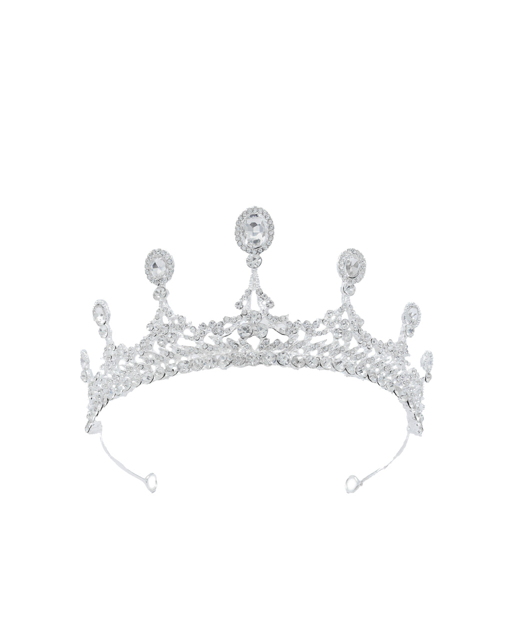 Corona Plateada de Diadema con piedras  - M23 Oro Laminado