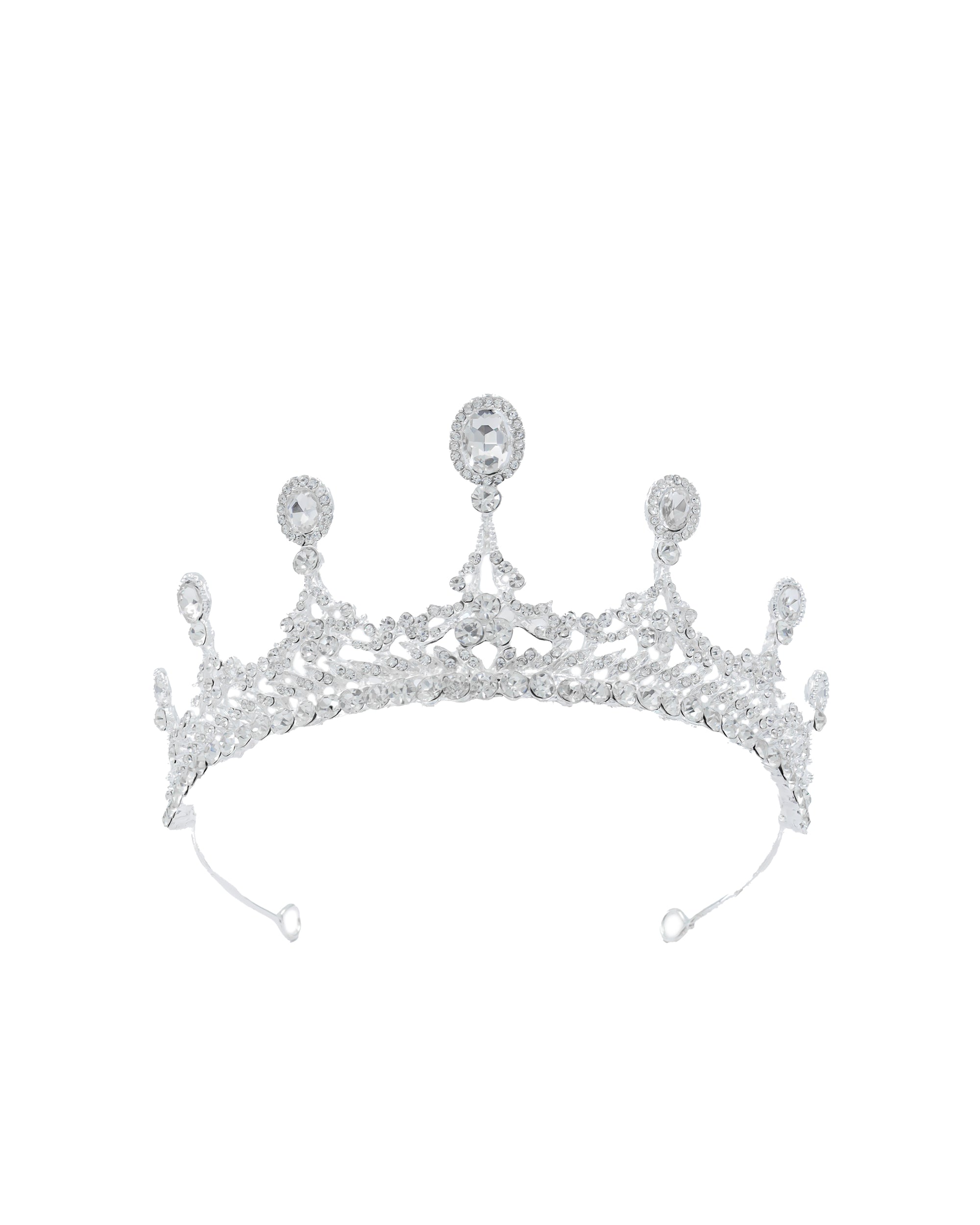 Corona Plateada de Diadema con piedras  - M23 Oro Laminado