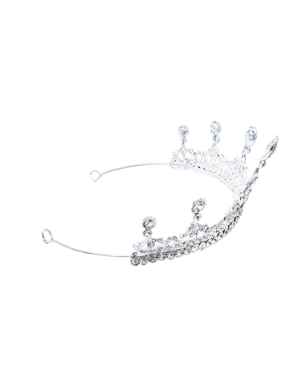 Corona Plateada de Diadema con piedras  - M23 Oro Laminado