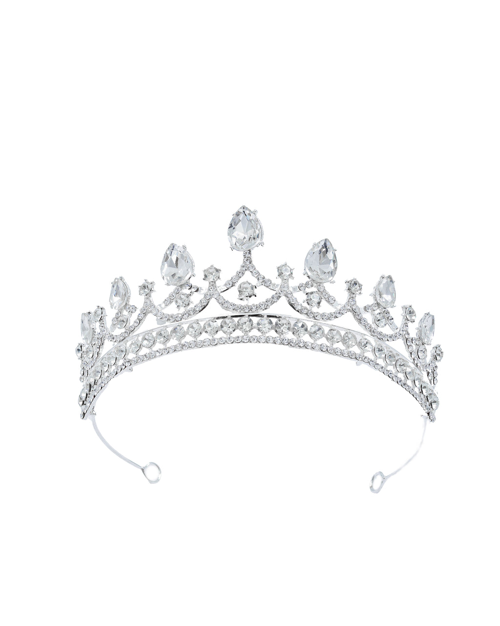 Corona Plateada de Diadema con piedras  - M25 Oro Laminado
