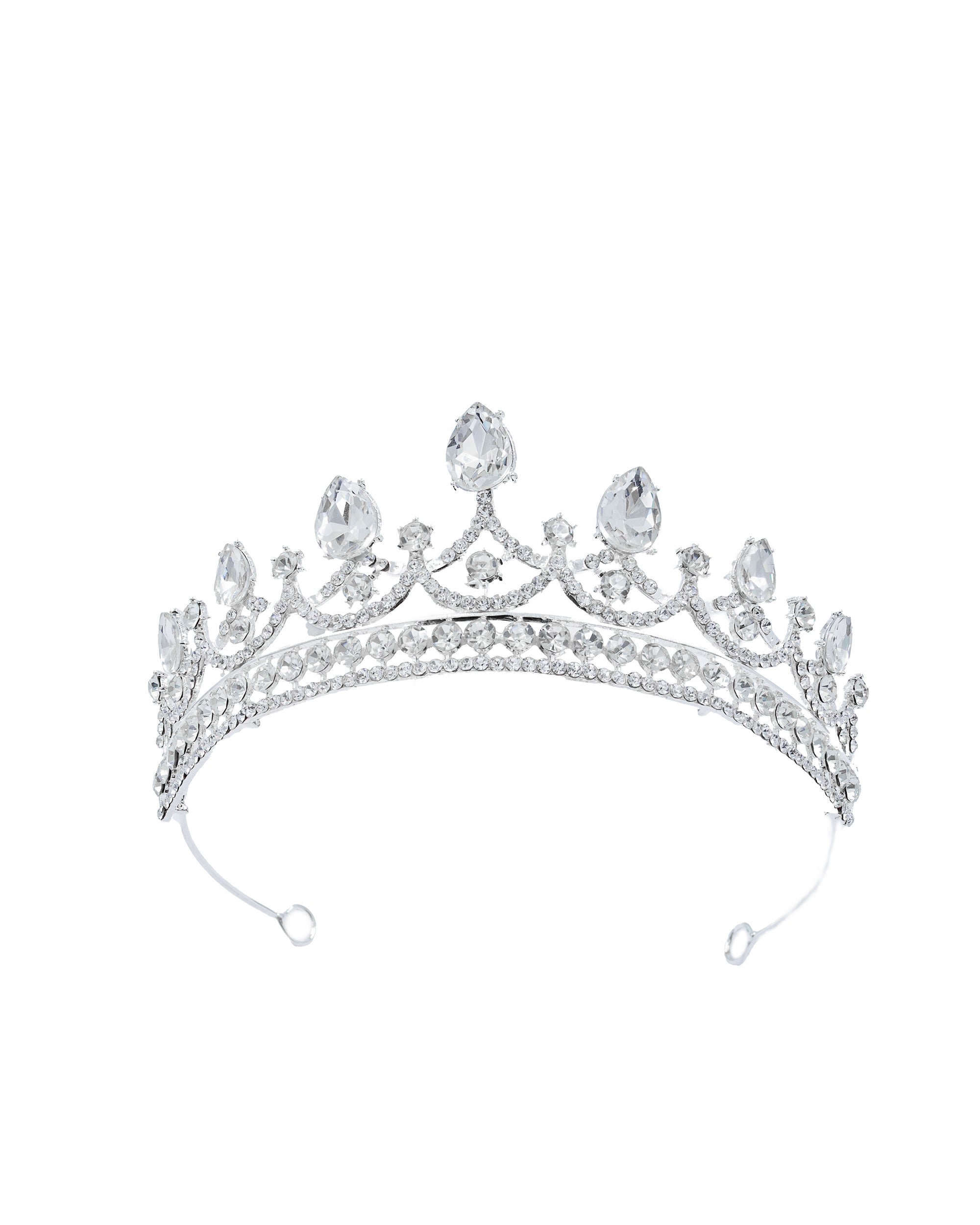 Corona Plateada de Diadema con piedras  - M25 Oro Laminado