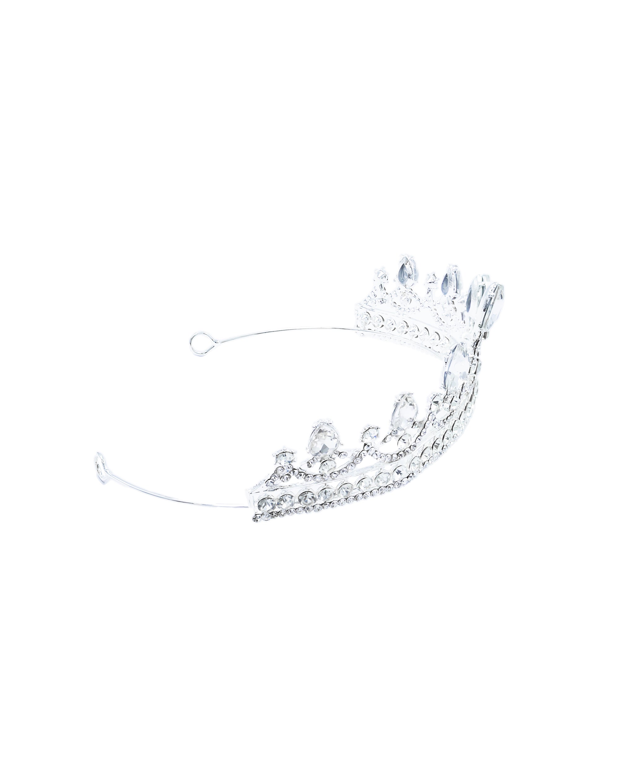 Corona Plateada de Diadema con piedras  - M25 Oro Laminado