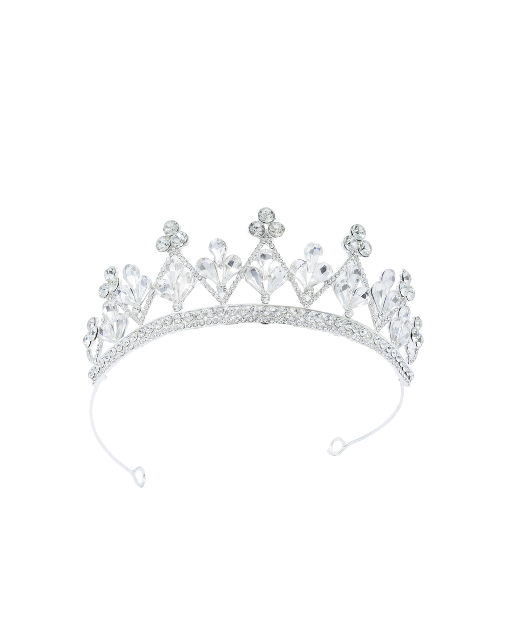 Corona Plateada de Diadema con piedras  - M24 Oro Laminado