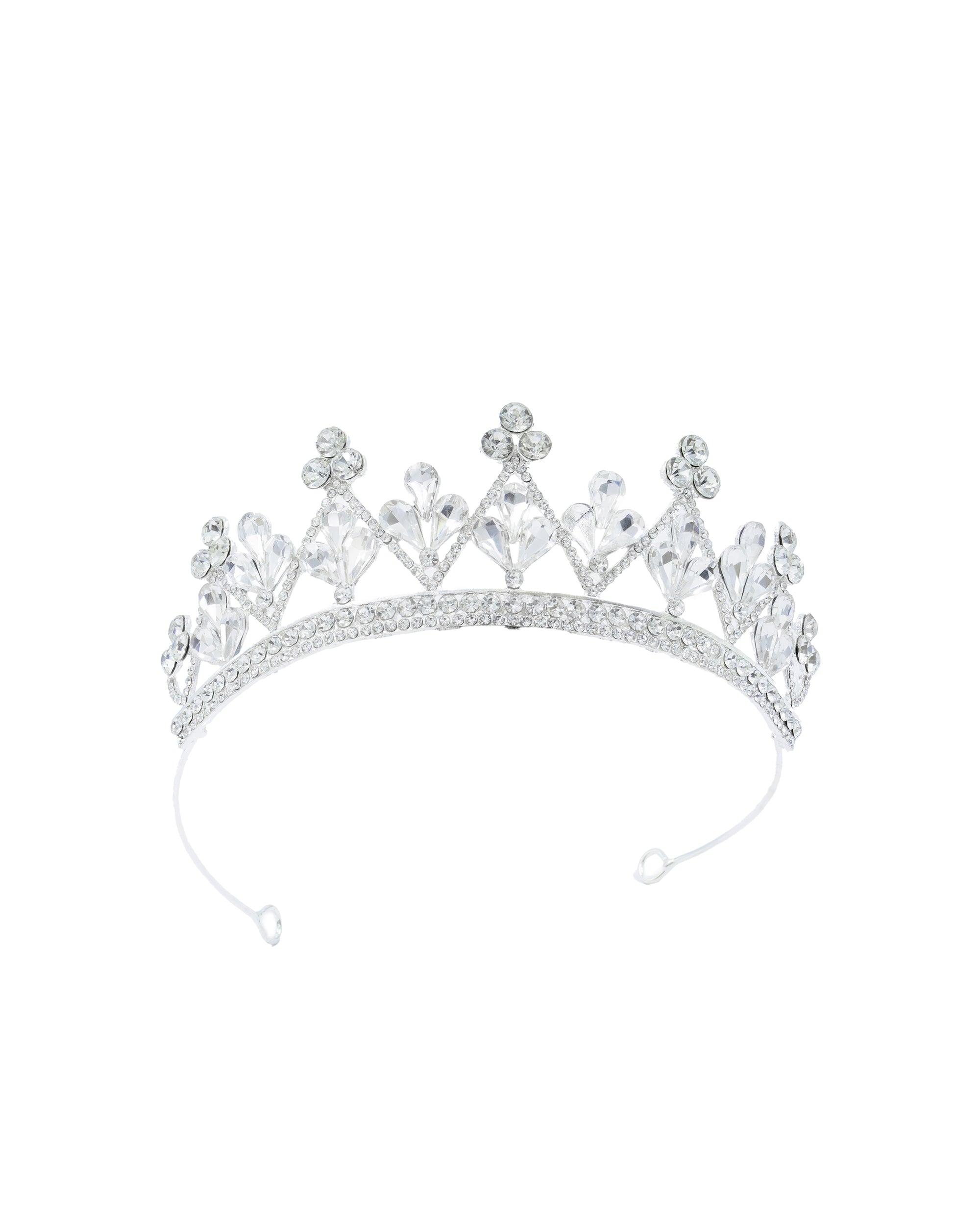 Corona Plateada de Diadema con piedras  - M24 Oro Laminado
