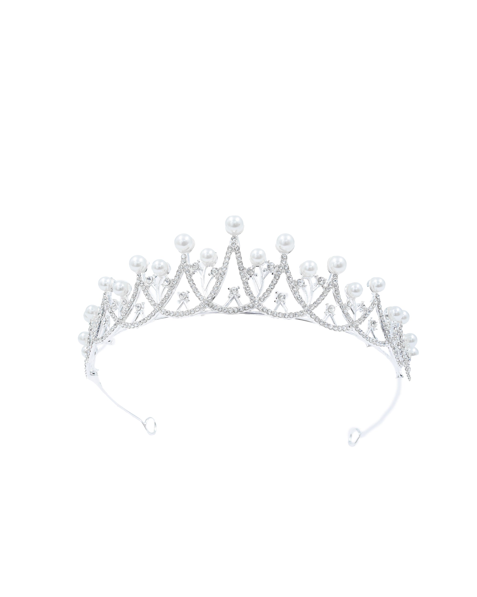 Corona Plateada de Diadema con piedras  - M27 Oro Laminado