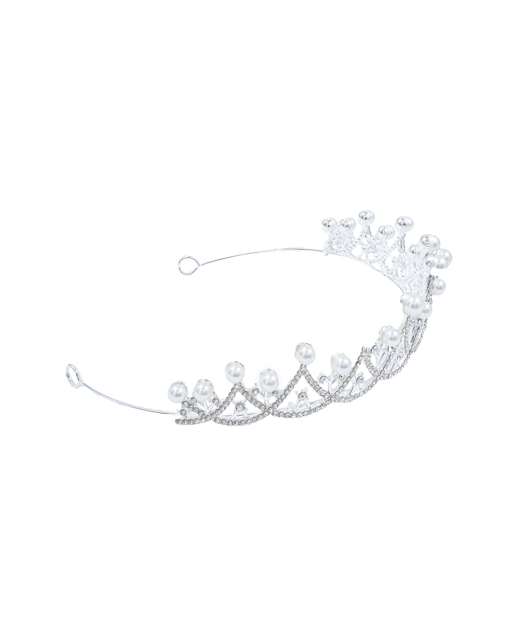 Corona Plateada de Diadema con piedras  - M27 Oro Laminado
