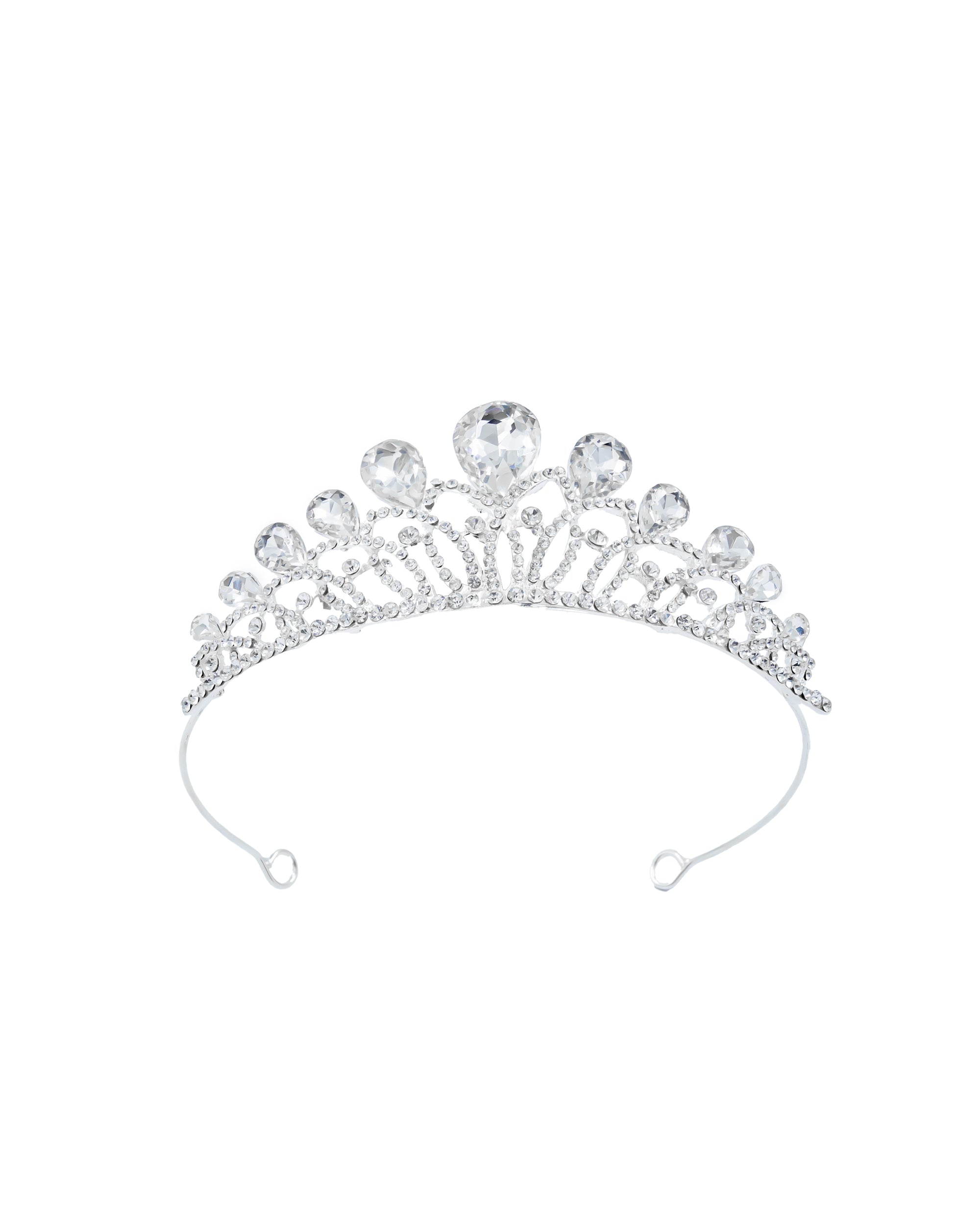 Corona Plateada de Diadema con piedras  - M26 Oro Laminado