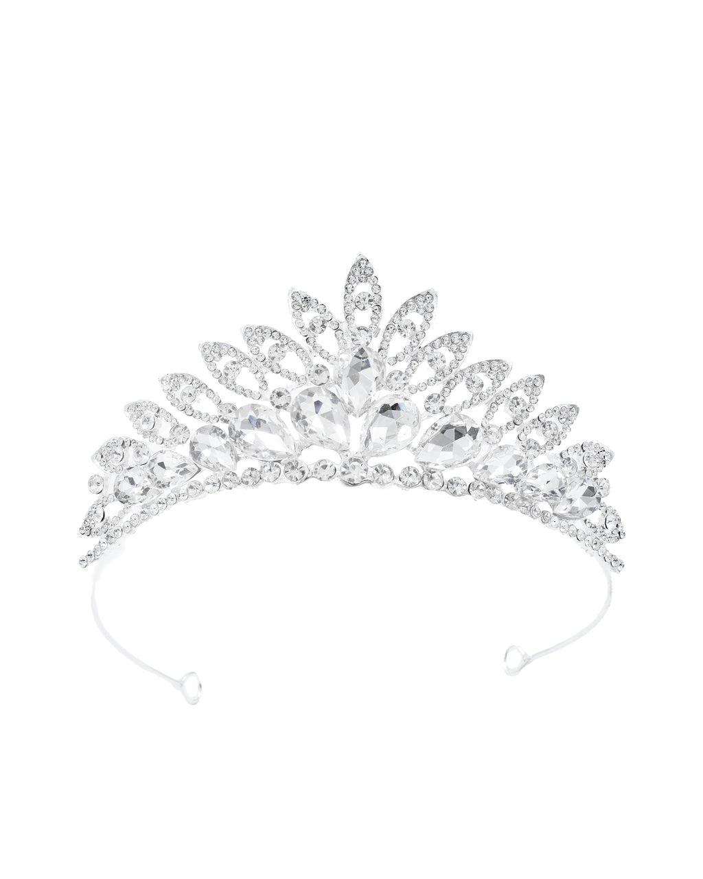 Corona Plateada de Diadema con piedras  - M28 Oro Laminado