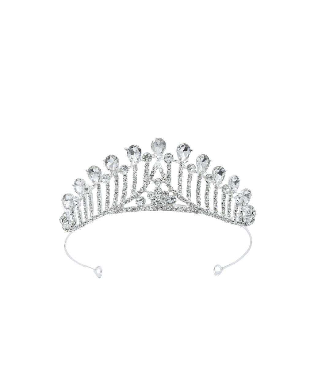 Corona Plateada de Diadema con piedras  - M30 Oro Laminado