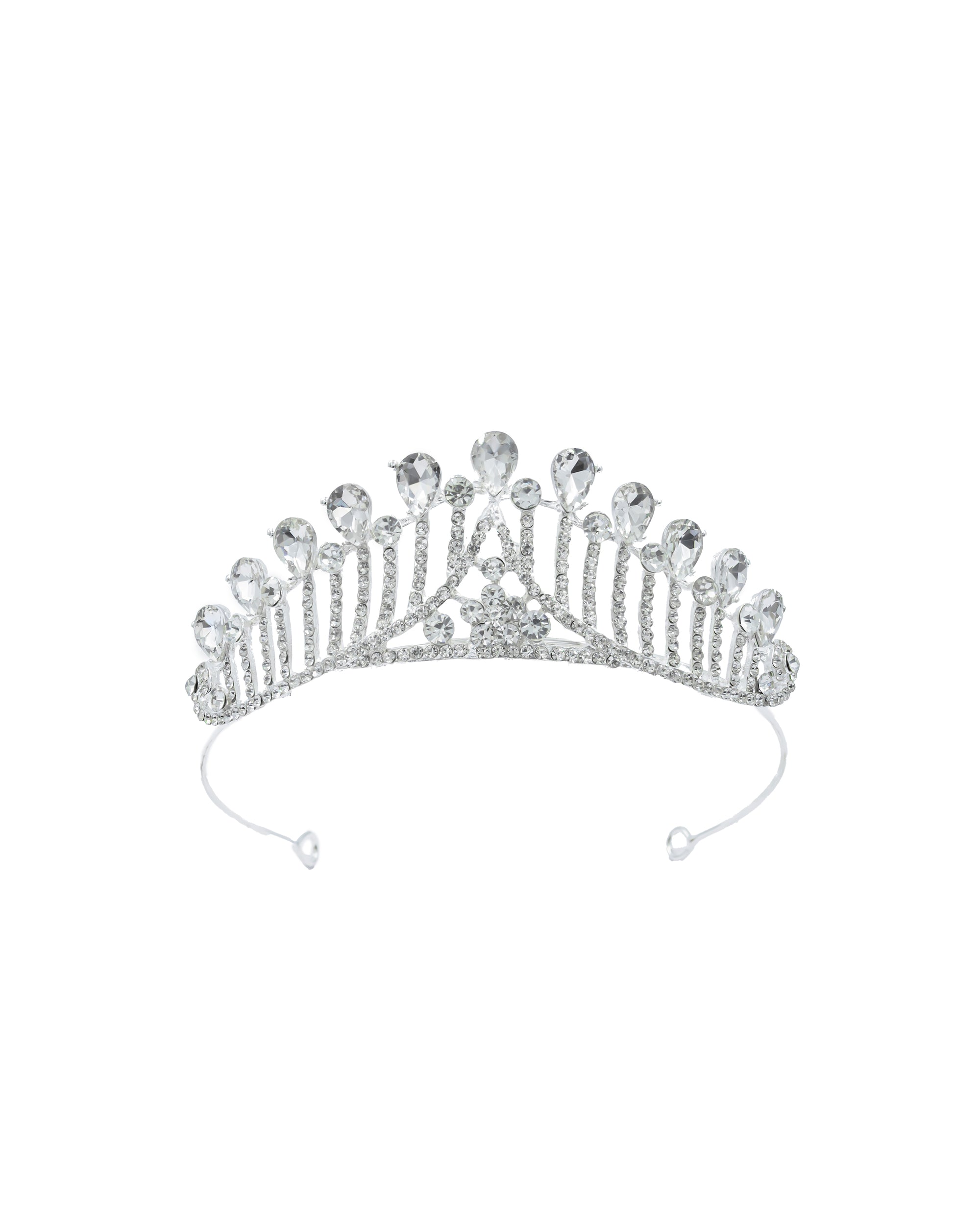 Corona Plateada de Diadema con piedras  - M30 Oro Laminado