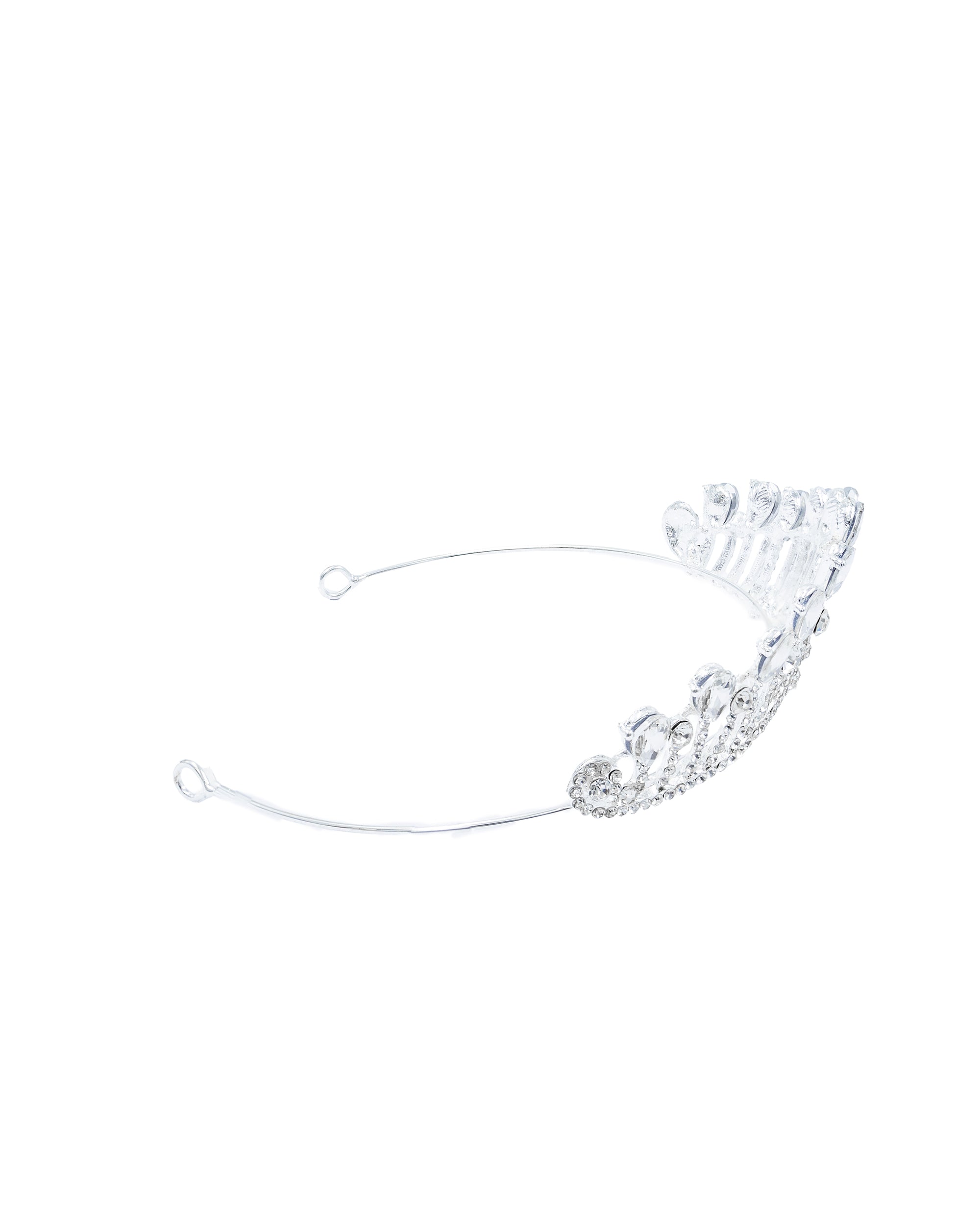 Corona Plateada de Diadema con piedras  - M30 Oro Laminado