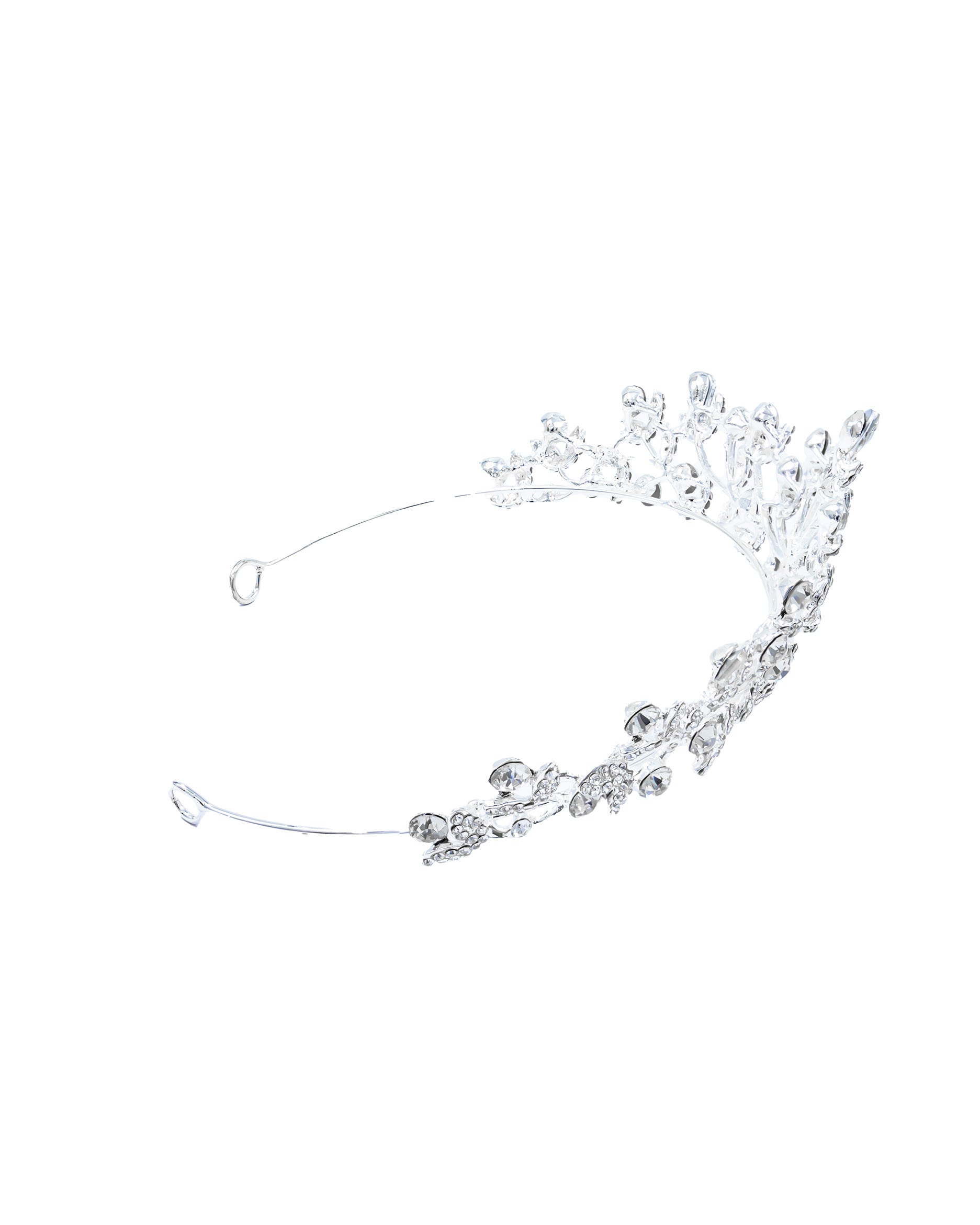 Corona Plateada de Diadema con piedras  - M31 Oro Laminado