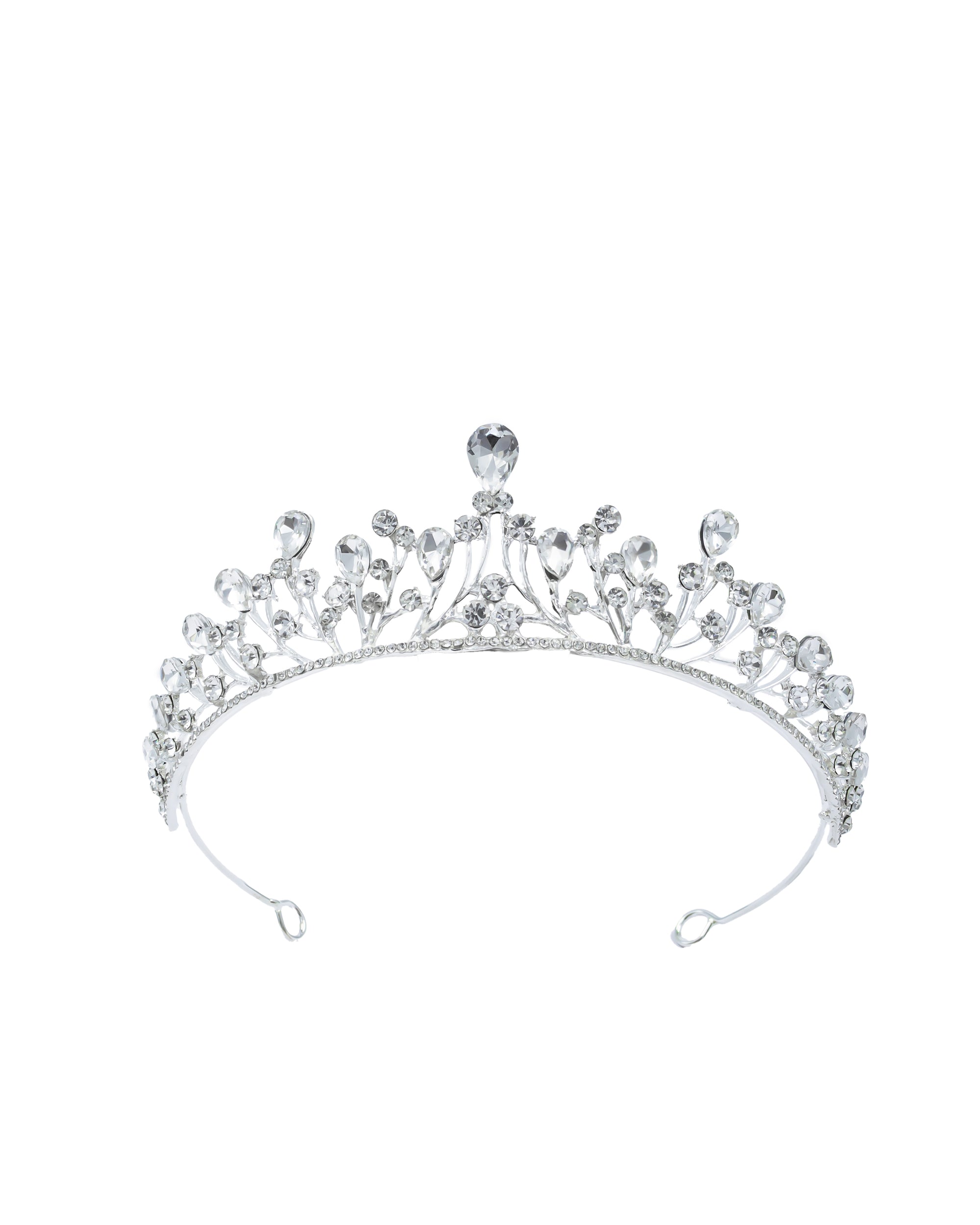 Corona Plateada de Diadema con piedras  - M32 Oro Laminado