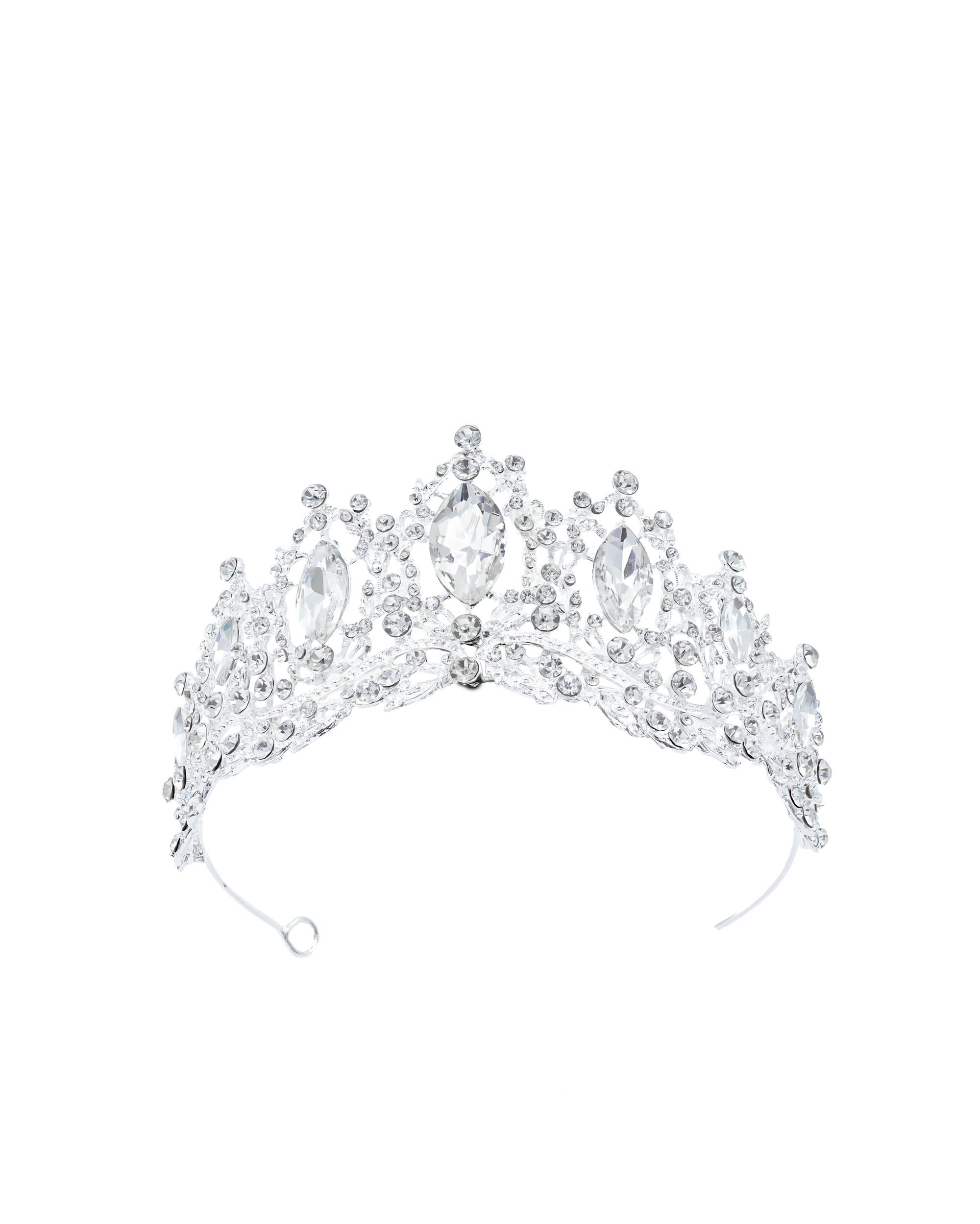 Corona Plateada de Diadema con piedras  - M33 Oro Laminado