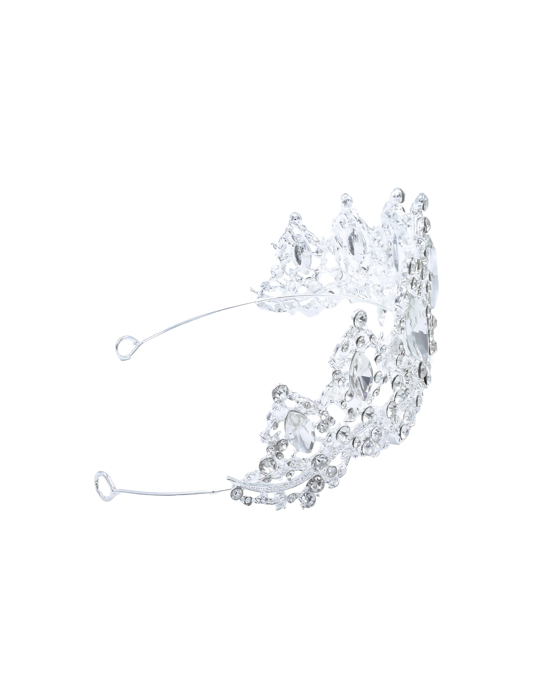 Corona Plateada de Diadema con piedras  - M33 Oro Laminado