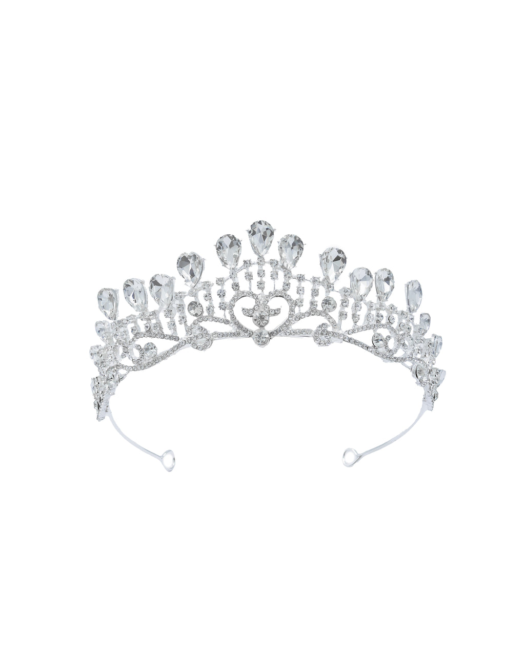 Corona Plateada de Diadema con piedras  - M34 Oro Laminado
