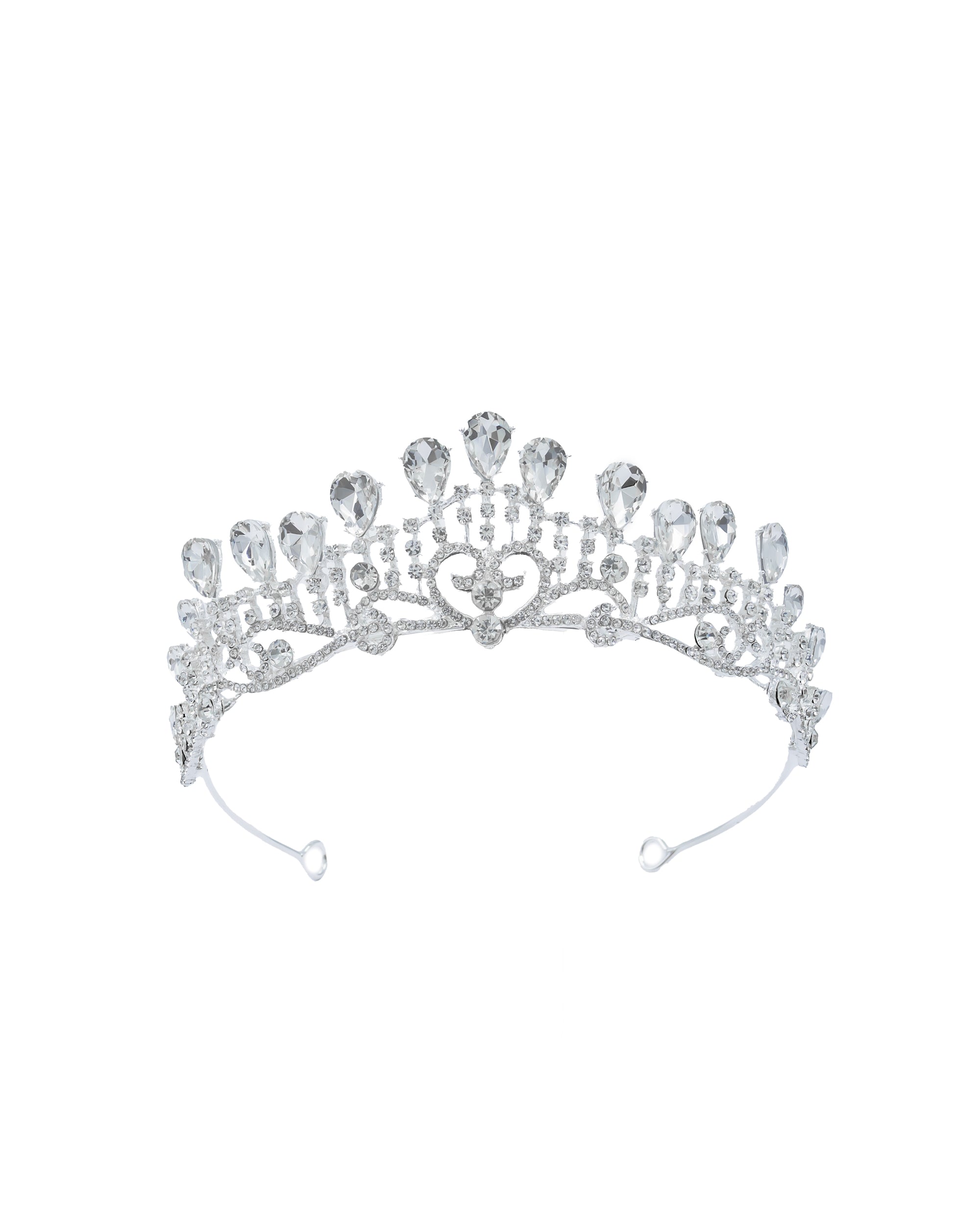 Corona Plateada de Diadema con piedras  - M34 Oro Laminado