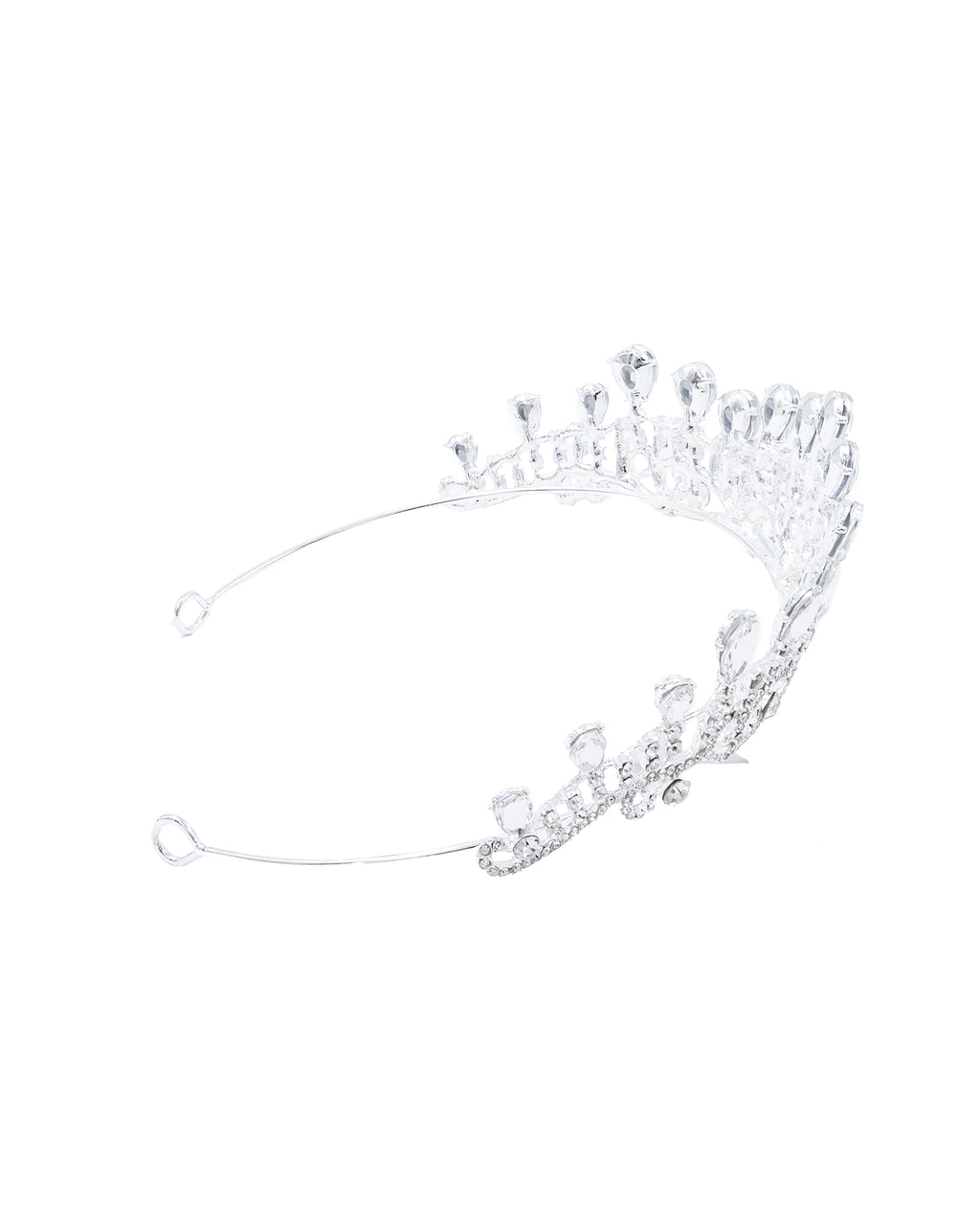 Corona Plateada de Diadema con piedras  - M34 Oro Laminado