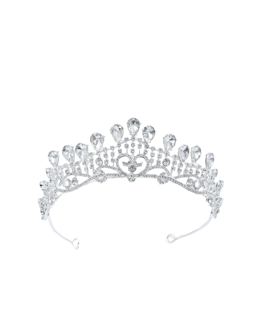 Corona Plateada de Diadema con piedras  - M35 Oro Laminado
