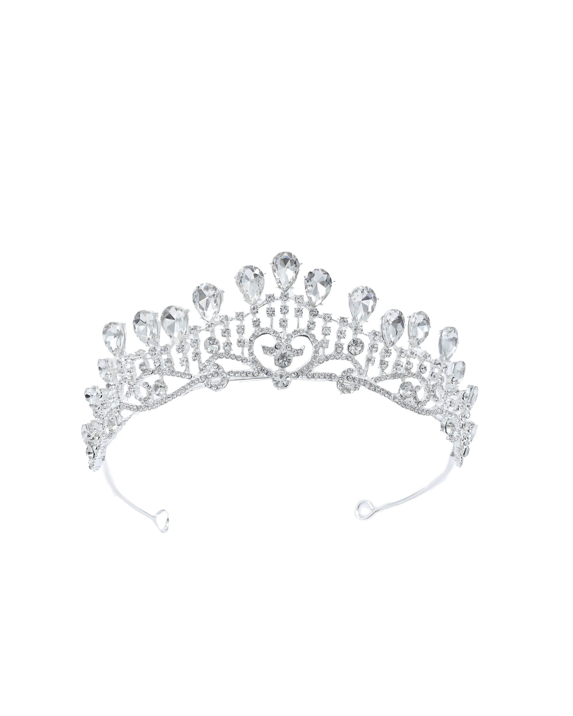 Corona Plateada de Diadema con piedras  - M35 Oro Laminado