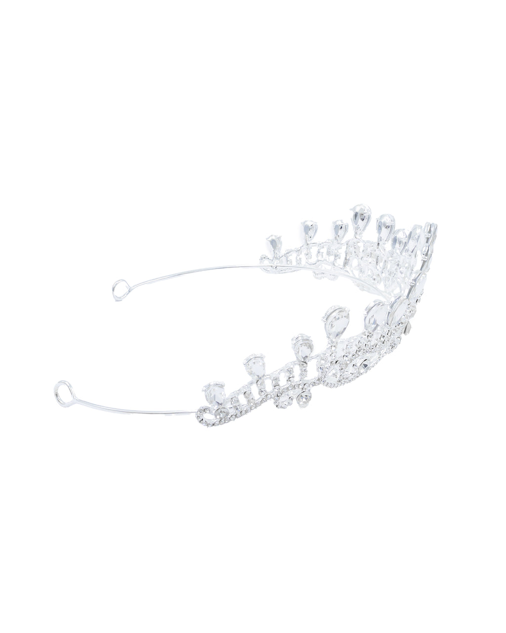 Corona Plateada de Diadema con piedras  - M35 Oro Laminado